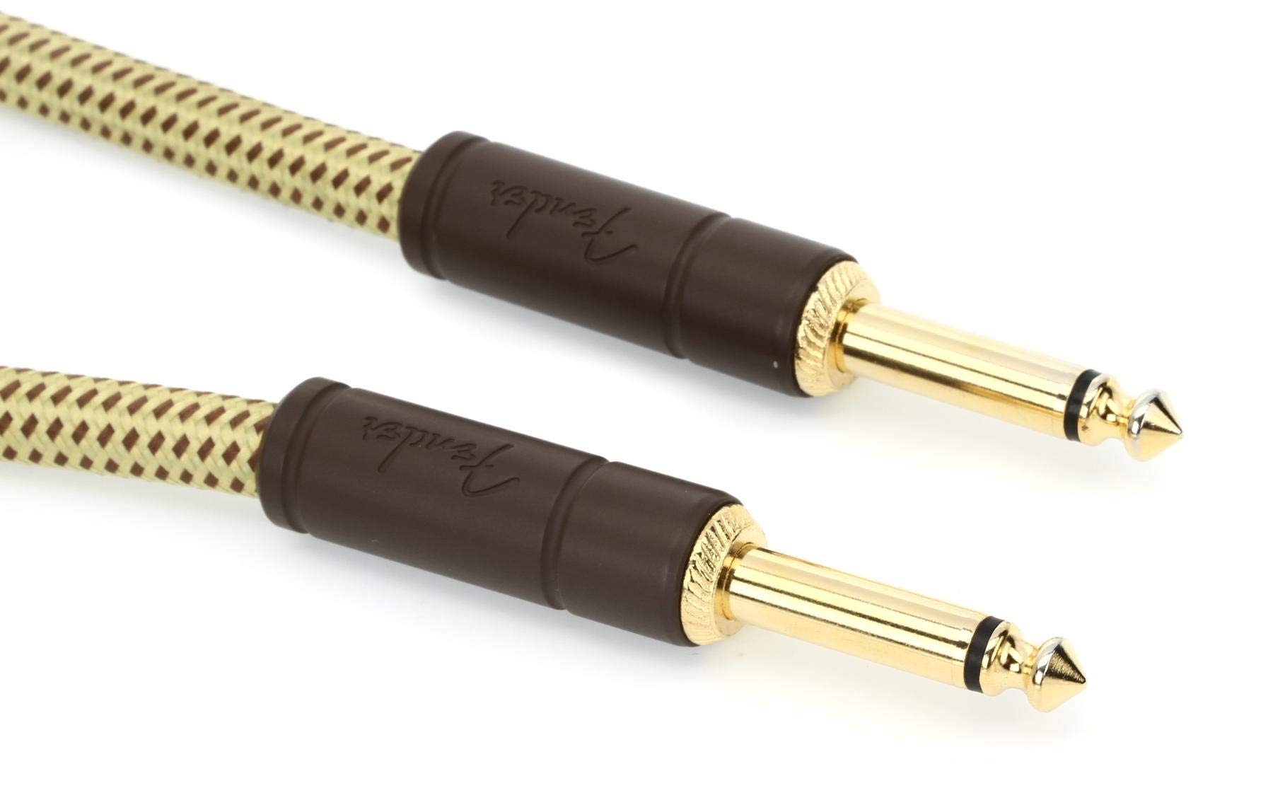 【送料無料】Fender シールドケーブル Deluxe Series Instruments Cable, Straight/Straight, 5', Tweed 08