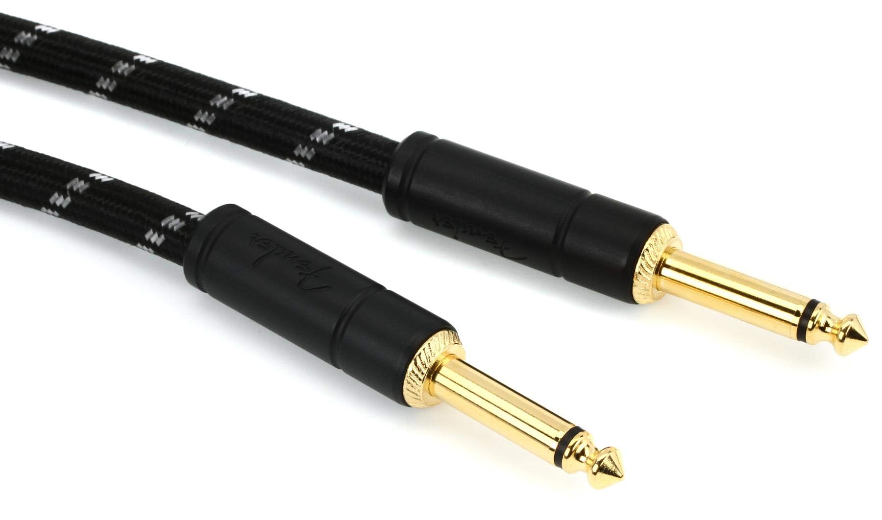 【送料無料】Fender シールドケーブル Deluxe Series Instrument Cable, Straight/Straight, 10', Black Tweed 08