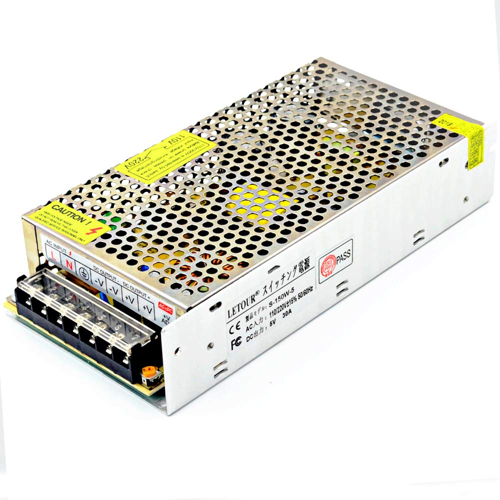 【送料無料】LETOUR スイッチング電源 直流安定化電源 AC DC 電源変換5V 30A 150W 110V/220V 電圧変換..