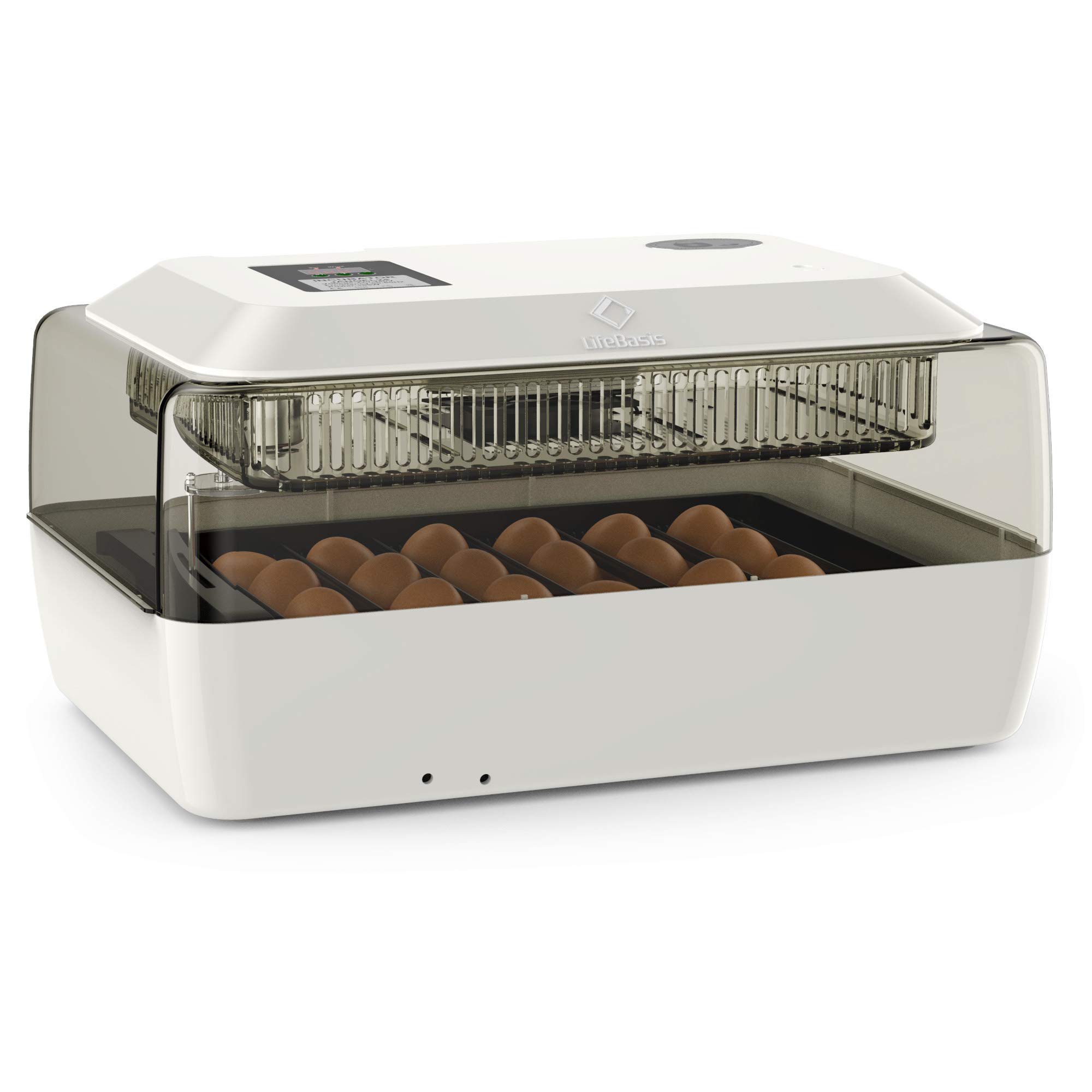 【送料無料】LifeBasis 自動孵卵器 インキュベーター 鳥類専用ふ卵器 自動転卵式 孵化器24個入卵OKヒヨ..