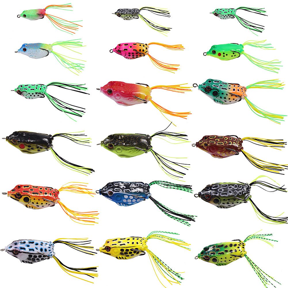 【送料無料】Croch フロッグ ルアー カエル 18個入り トップウォーター バス釣り 雷魚 蛙 釣り餌 フッ..