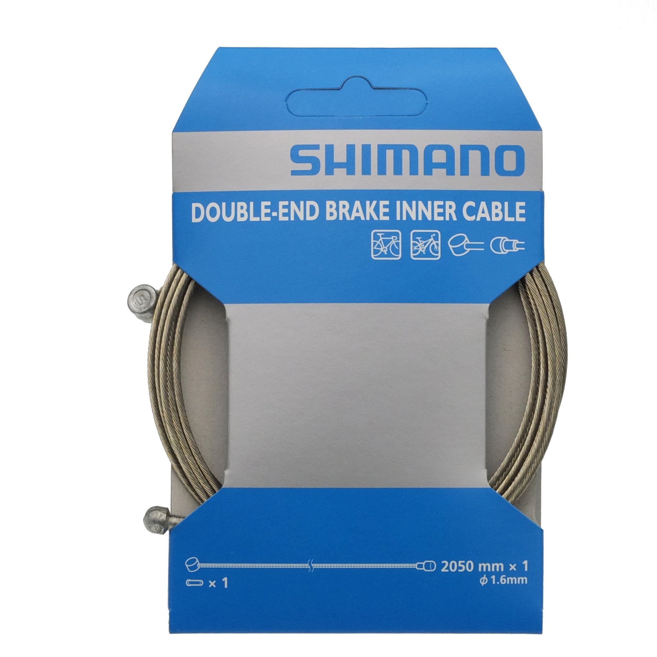 【送料無料】シマノ(SHIMANO) Steel ブレーキインナーケーブル(φ1.6mm×2050mm/10パック) 両エンドタイ..