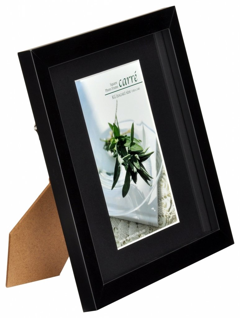【送料無料】ハクバ 【限定】 HAKUBA フォトフレーム スクウェア 木製 額 カレ はがき サイズ 1面 ブラック ハガキ 木製 FSQCR-BKKG1 軽くて割れないPET板を採用 タテヨコ兼用