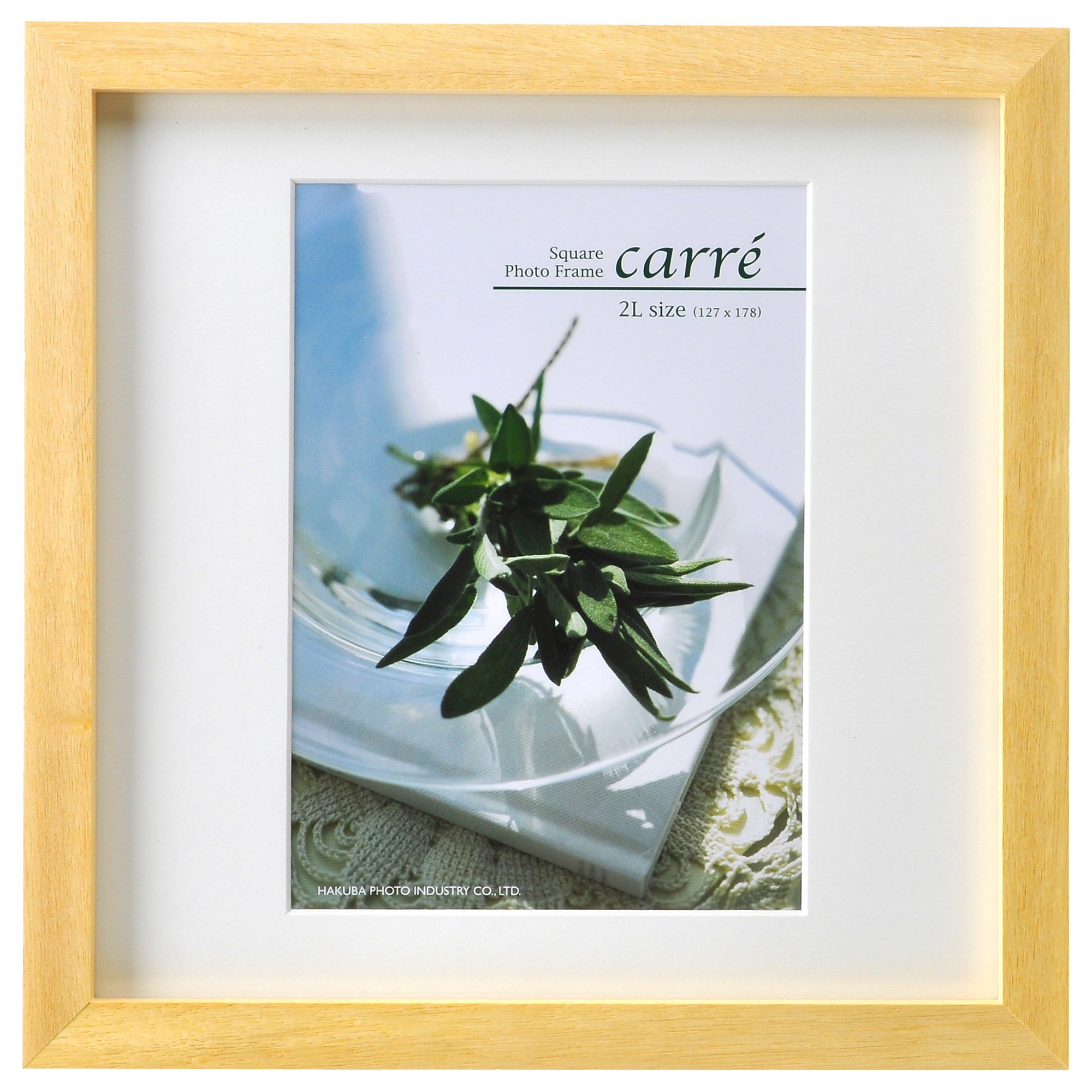 【送料無料】ハクバ 【限定】 HAKUBA フォトフレーム スクウェア 木製 額 カレ 2L サイズ 1面 ナチュラル 2L 木製 FSQCR-NT2L1 軽くて割れないPET板を採用 タテヨコ兼用