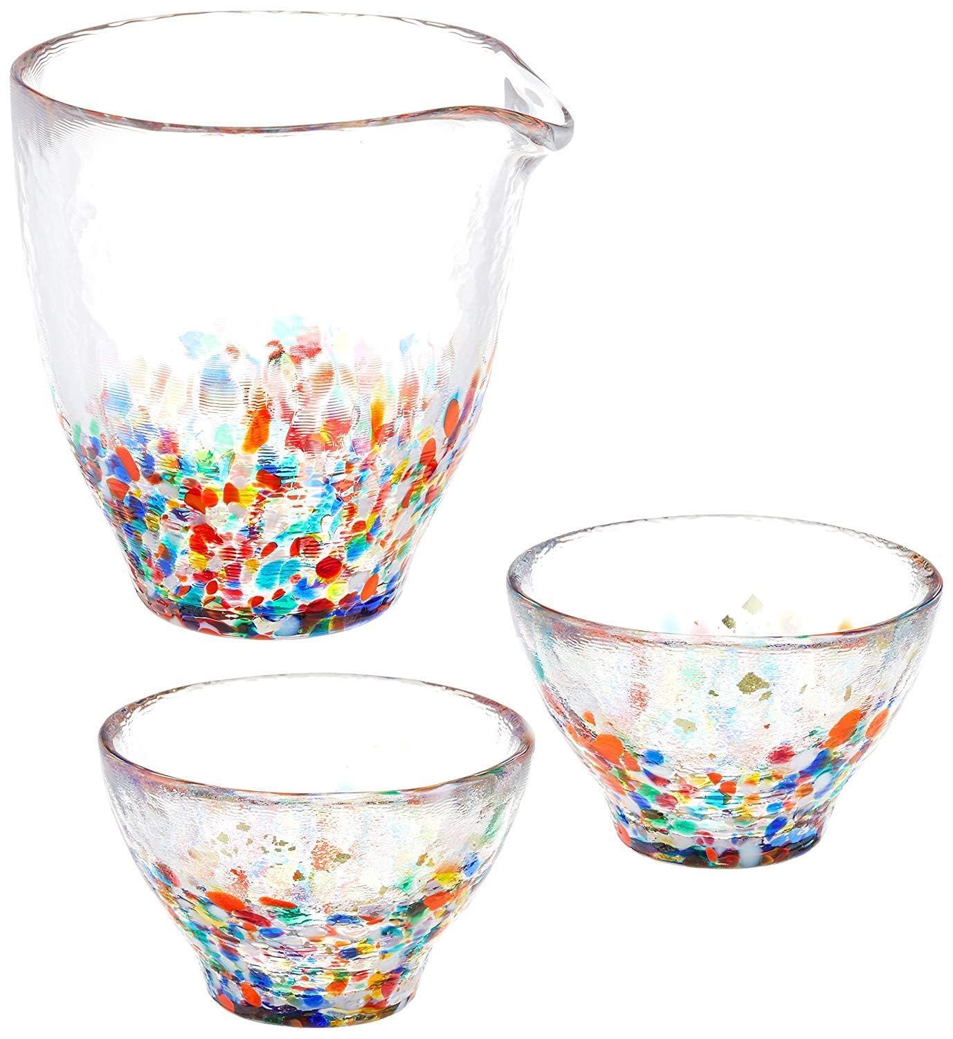 【送料無料】アデリア(ADERIA) 【 津軽びいどろ ねぶた 酒器セット 金箔入 化粧箱入 日本製 FS71551 】..