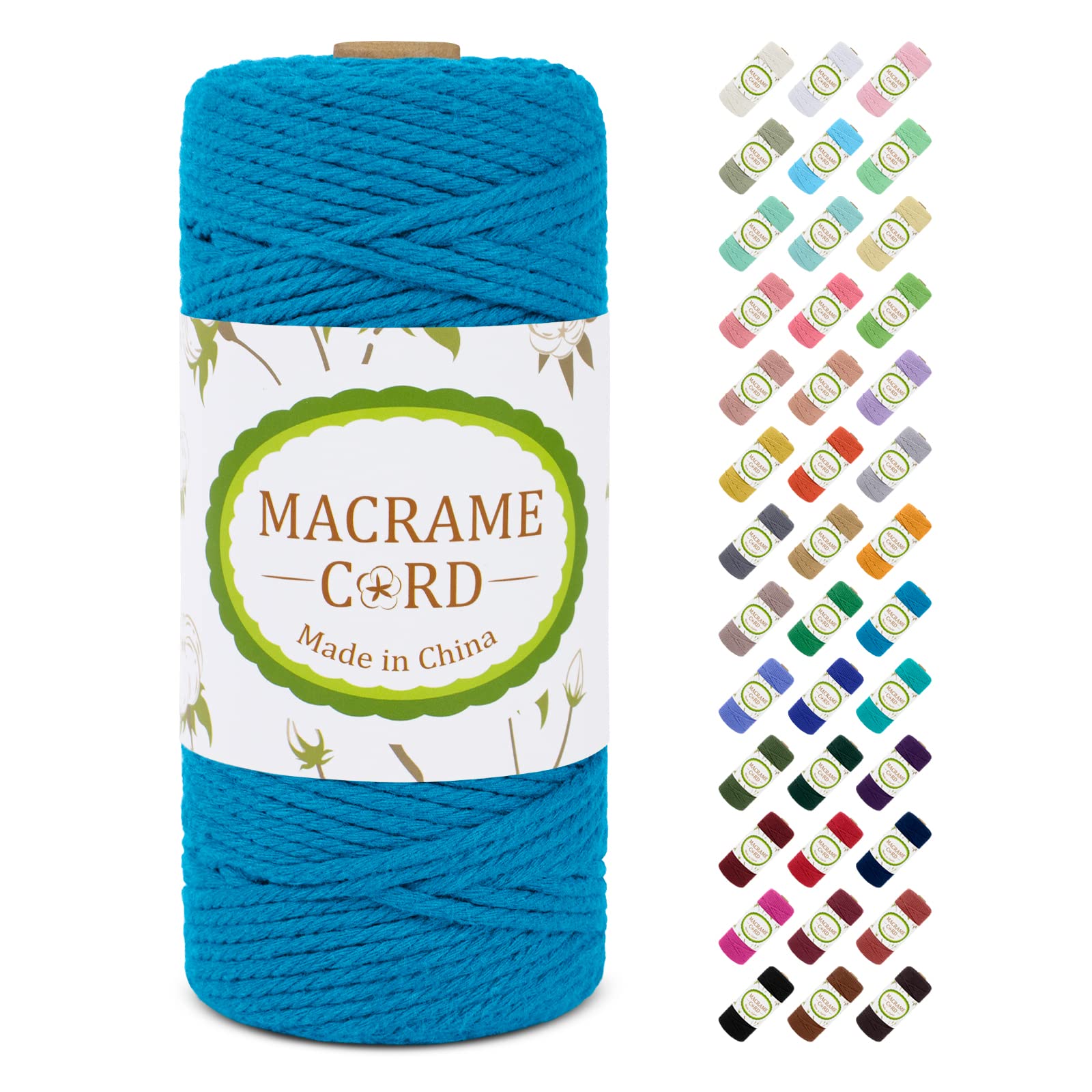 【送料無料】LEREATI マクラメロープ 3mm x 100m ナチュラルコットン マクラメ 糸 マクラメ 紐 綿糸 太..