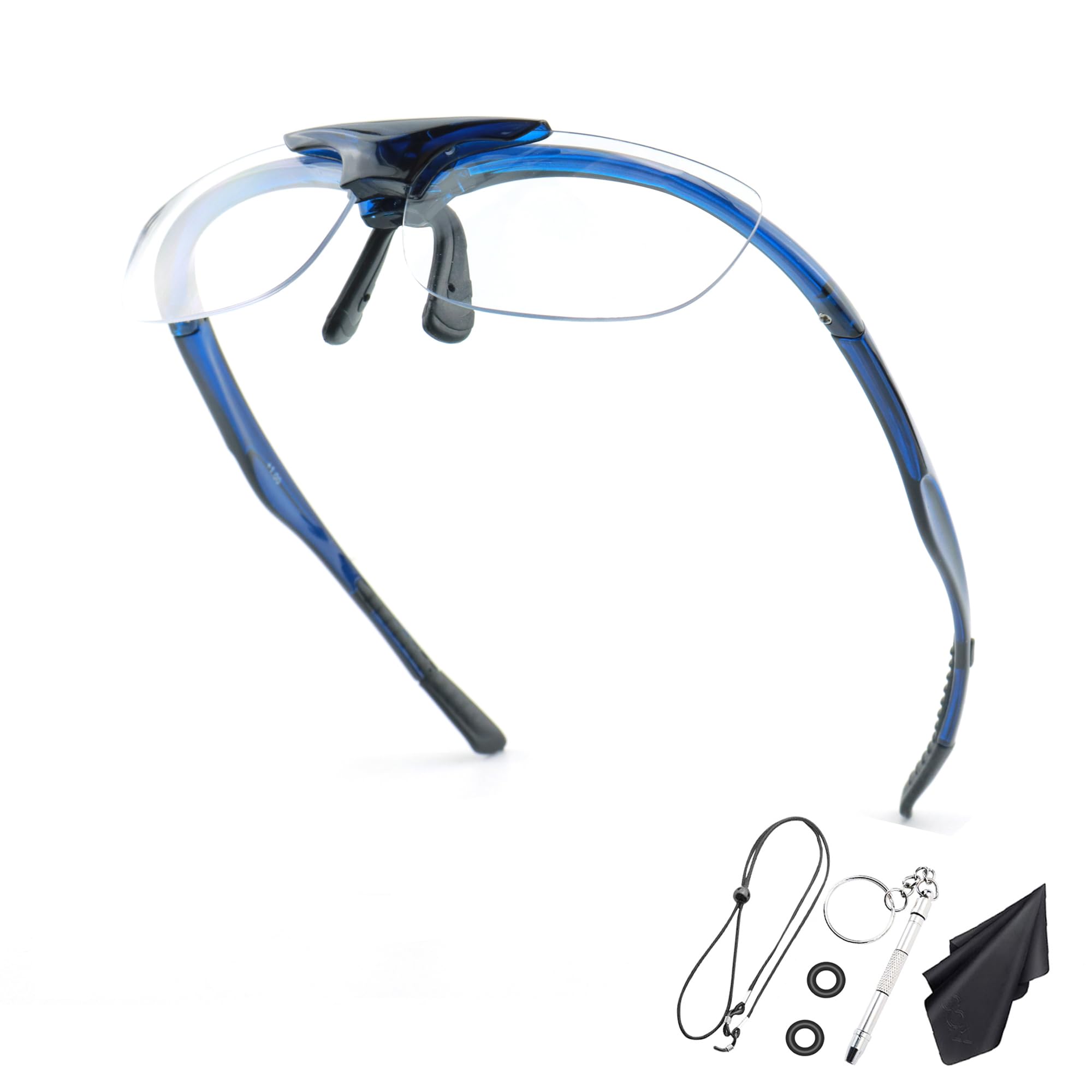 【送料無料】[Soarea] 跳ね上げ老眼鏡 跳ね上げ式 老眼鏡 跳ね上げ メンズレディースフリップアップリーディンググラス 掛け外し不要 フィティング 調整可能 DIY 園芸 釣り 裁縫 料理 読書 (ブルー, 1.5)