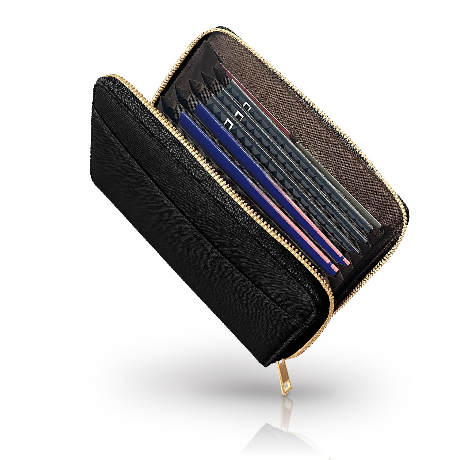 【送料無料】【整理収納アドバイザー監修】 RIMARUHE 通帳ケース (レディース専用)【本革xYKKのゴール..