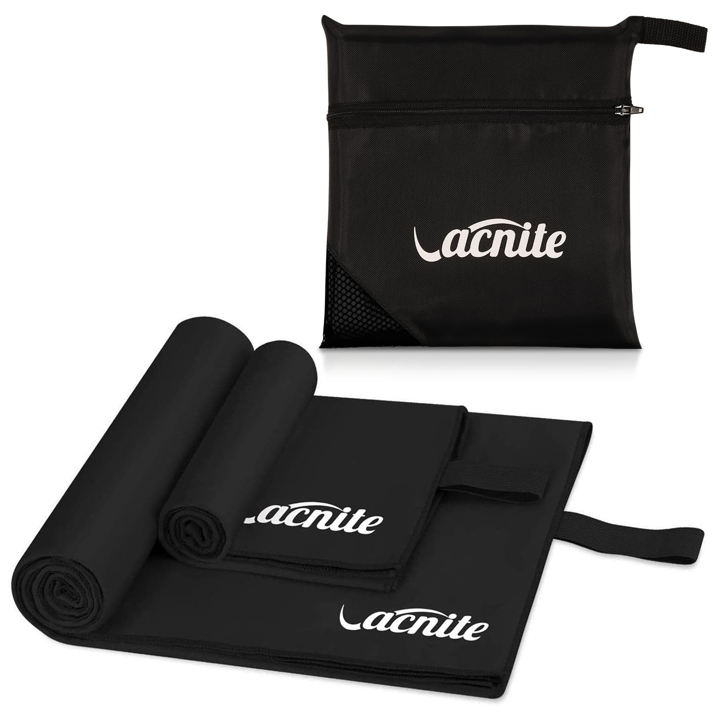 【送料無料】VACNITE 2枚 速乾タオル 152*78cm+80*38cm スポーツタオル 収納袋付き 超吸水 柔らかい 色..