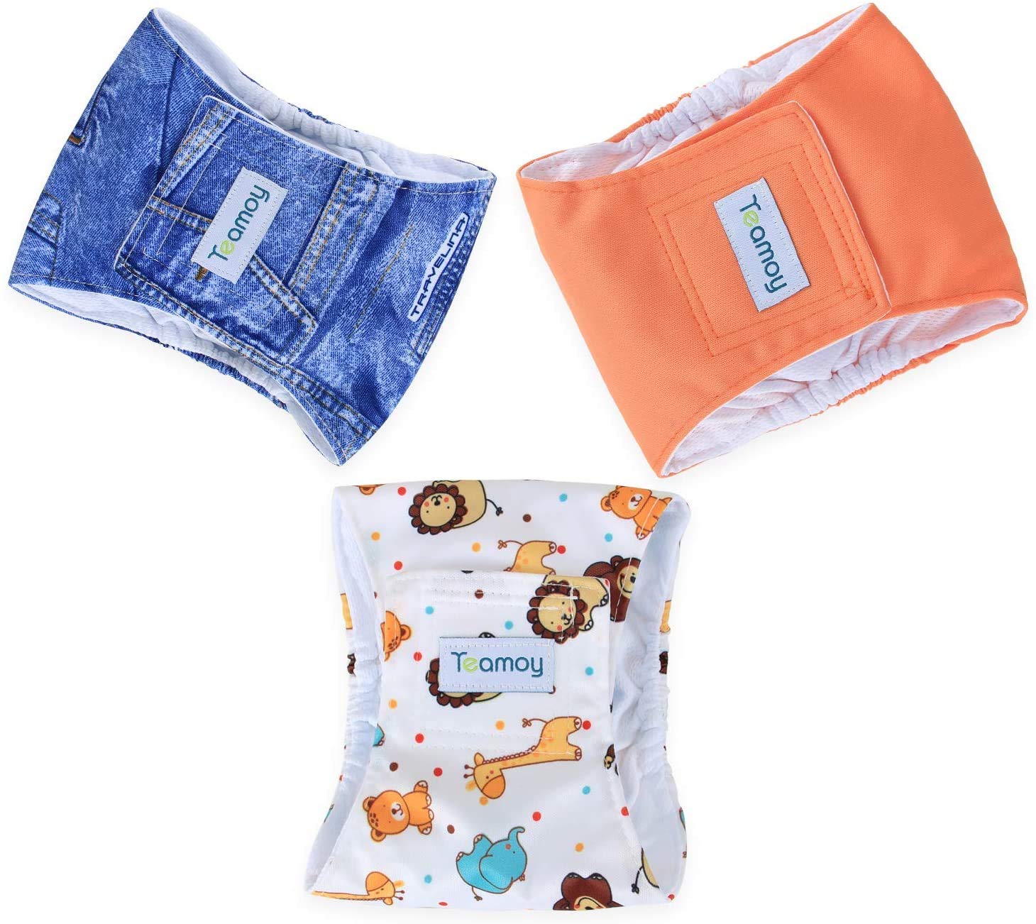 【送料無料】Teamoy 犬マナーベルト 3点セット オス メッシュ裏地 吸収層付き 防水加工生地 ウェストサ..