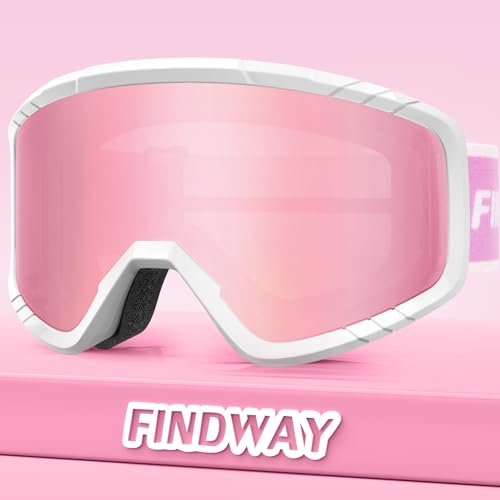 【送料無料】[Findway] スキーゴーグル キッズ スキーゴーグル 大人 スノーゴーグル メンズ スノボ ゴーグル 眼鏡対応 スノーボードゴーグル OTG 広視野 防風/防雪/曇り止め UVカット ヘルメット対応 軽量と耐衝撃 4～14歳に最適 [S] 子供用
