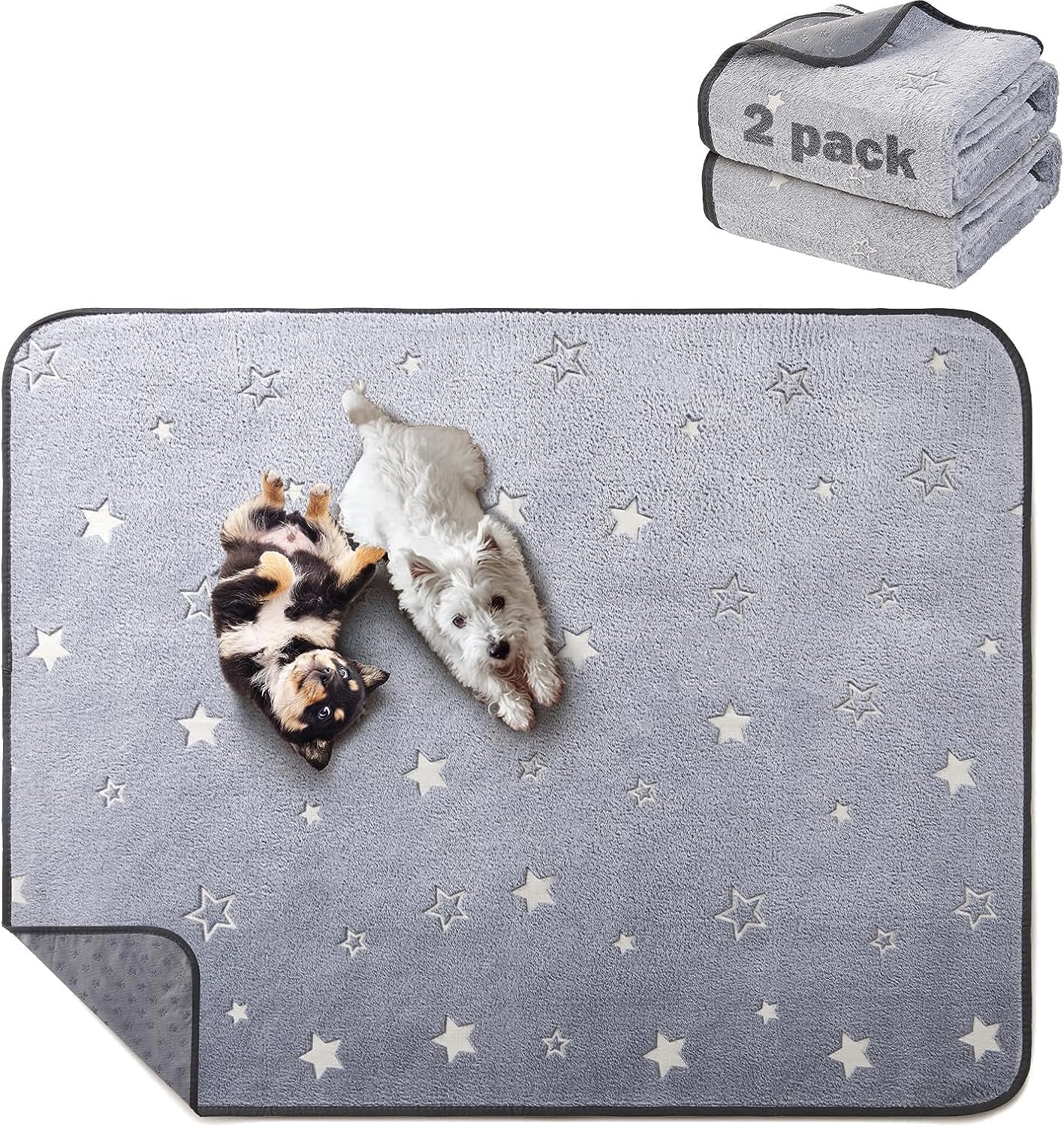 【送料無料】LOOBANI 洗えるペットシーツ 超吸水 ペットシーツ 洗える 滑り止め おしっこマット 速乾 ペットマット 防水 漏れ防止 洗濯機で丸洗い おしゃれなデザイン 消臭 介護 エコ 噛み耐性 抗菌加工 子犬とシニア犬のトイレトレーニング おしっこマット 犬 猫用(グレ