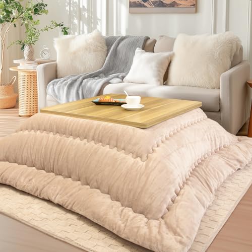 【送料無料】JEMAジェマ こたつ布団 正方形 こたつふとん 単品 こたつ用布団 あったか こたつ掛け布団 厚手 フランネル リバーシブル 両面使える ふわふわ ぽかぽか ぬくぬく 冬用 洗える 毛抜けない `ライトベージュ 185x185cm