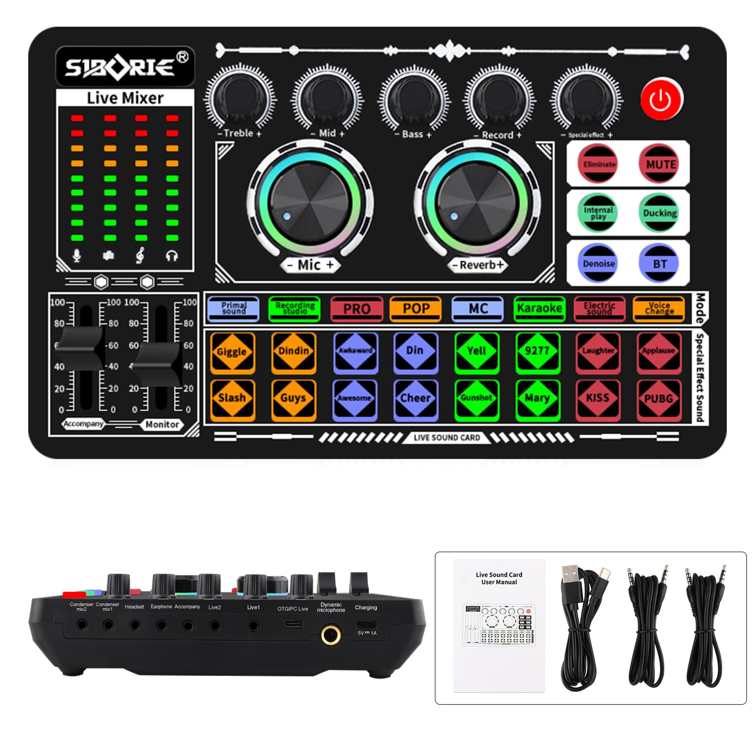 【送料無料】BONKYO F999 オーディオインターフェース カラオケマイク PA ミキサー オー ...