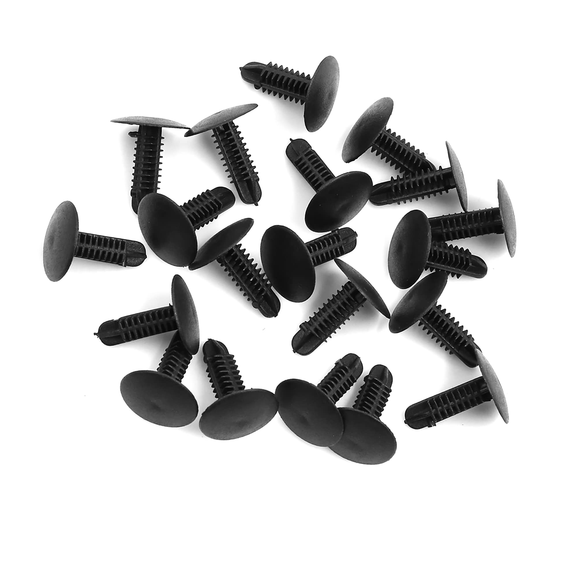 【送料無料】ACROPIX リベットファスナー クリップリテーナー バンパーフェンダー ボディパネル ユニバーサル 5mm穴 ブラック 20個