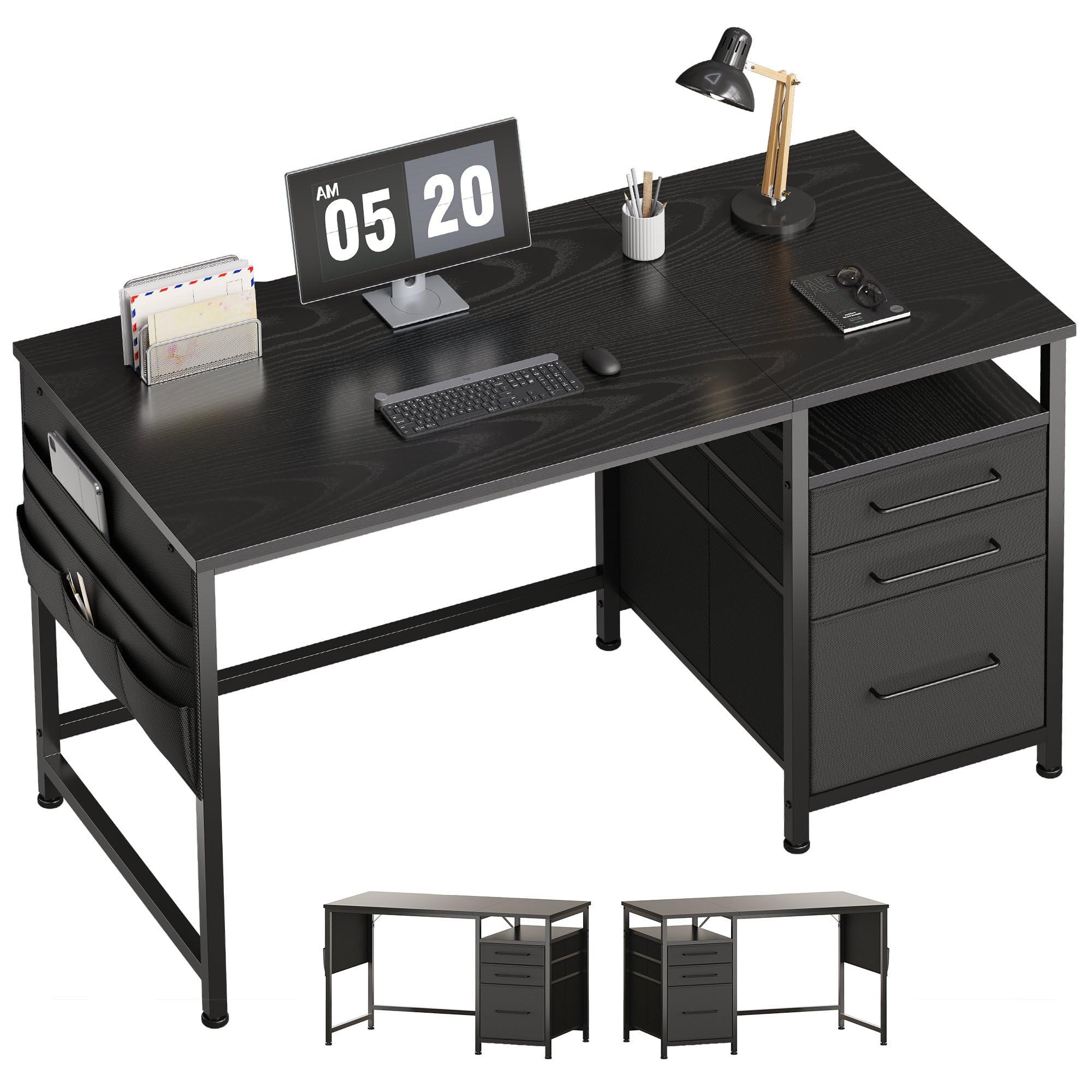 【送料無料】Maihail 机 pcデスク パソコンデスク つくえ ラック付き 幅120cm×奥行5 ...