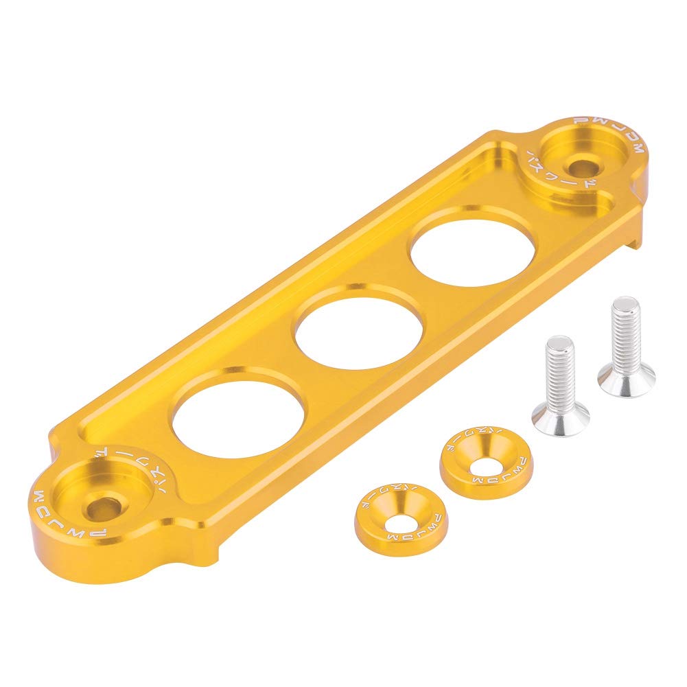 【送料無料】KIMISS ヘビーデューティー アルミニウム カーバッテリータイダウン、ブラケットホールドロック、陽極酸化処理(（金）)