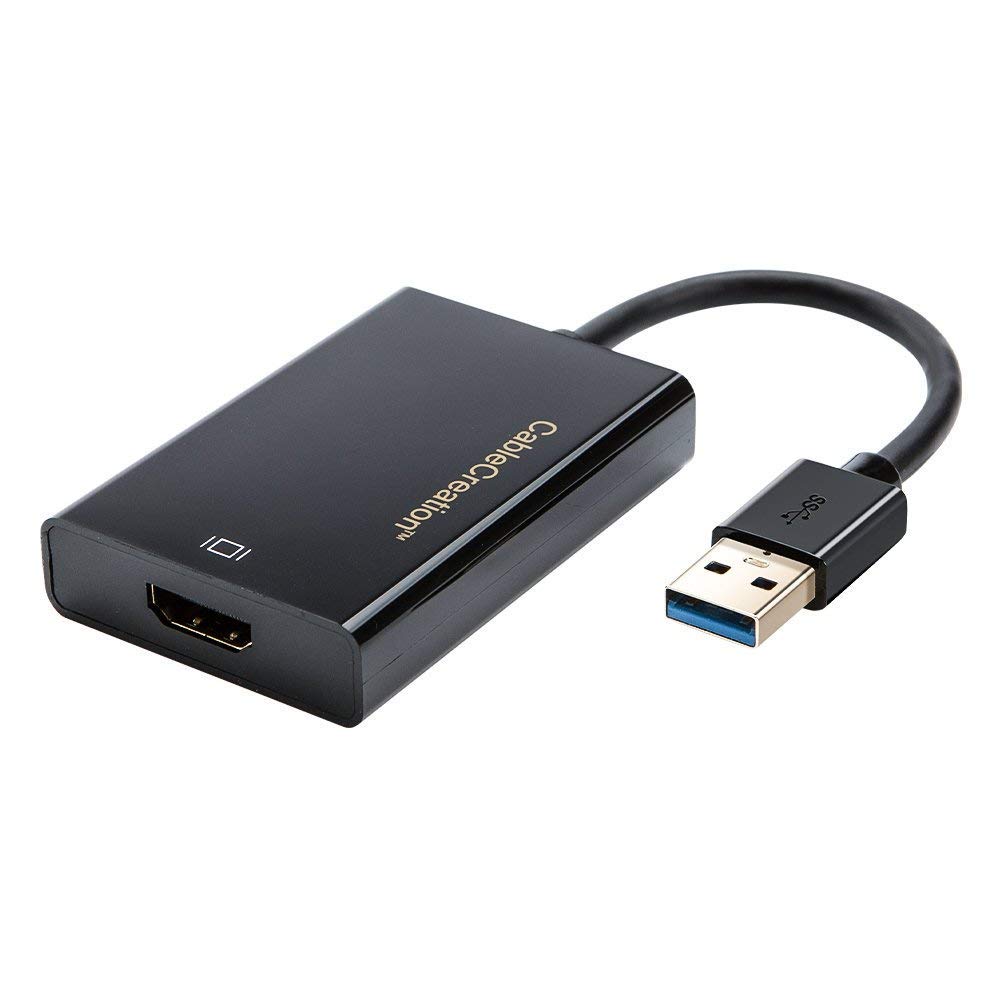 【送料無料】usb hdmi変換アダプタ,CableCreation USB 3.0 HDMI アダプタ DisplayLinkチップセット 条件付き2560x1440対応 Windows/Mac対応 ブラック