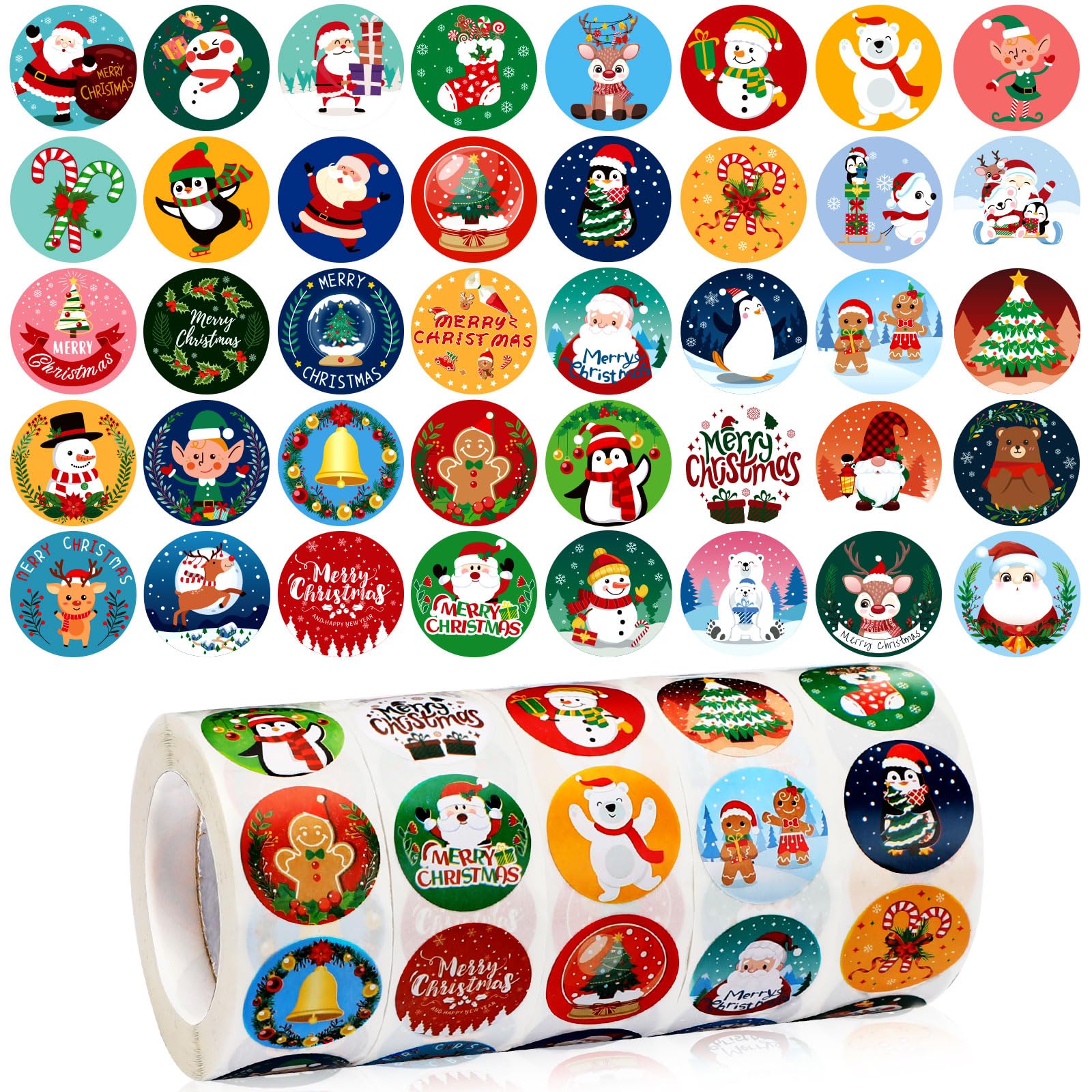 【送料無料】METBOU クリスマスシール 業務用 2500枚 ごほうびシール 40柄 クリスマス ギフトシール シ..
