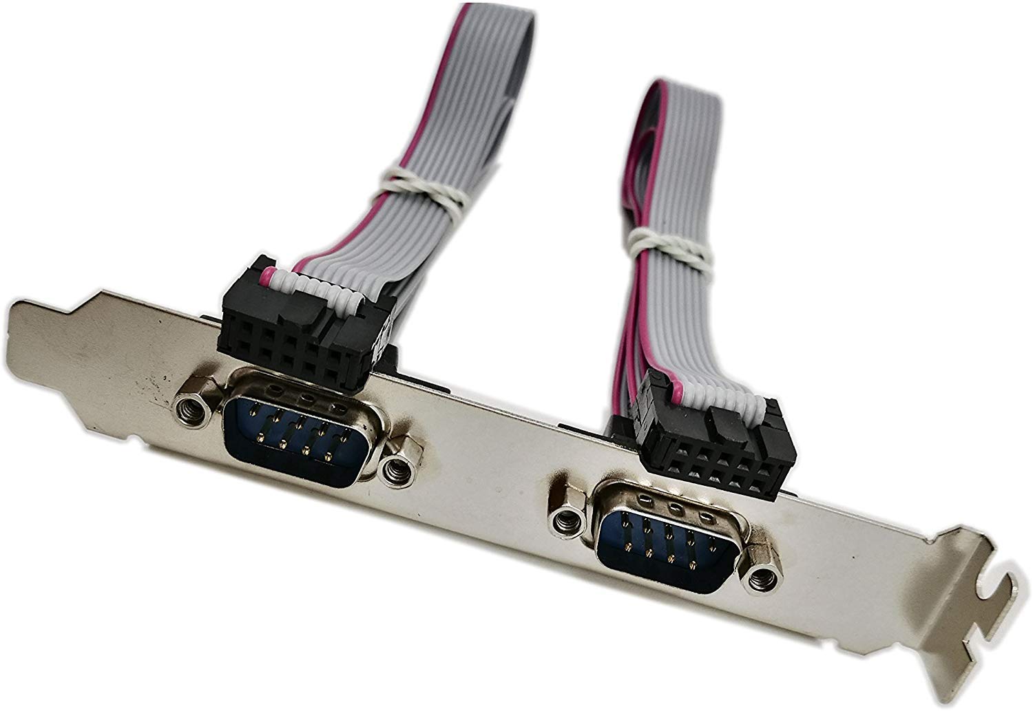 【送料無料】SinLoon デュアル DB9 IDC 10ピン ケーブル ブラケット パネル付き 10 x IDC ソケット デ..