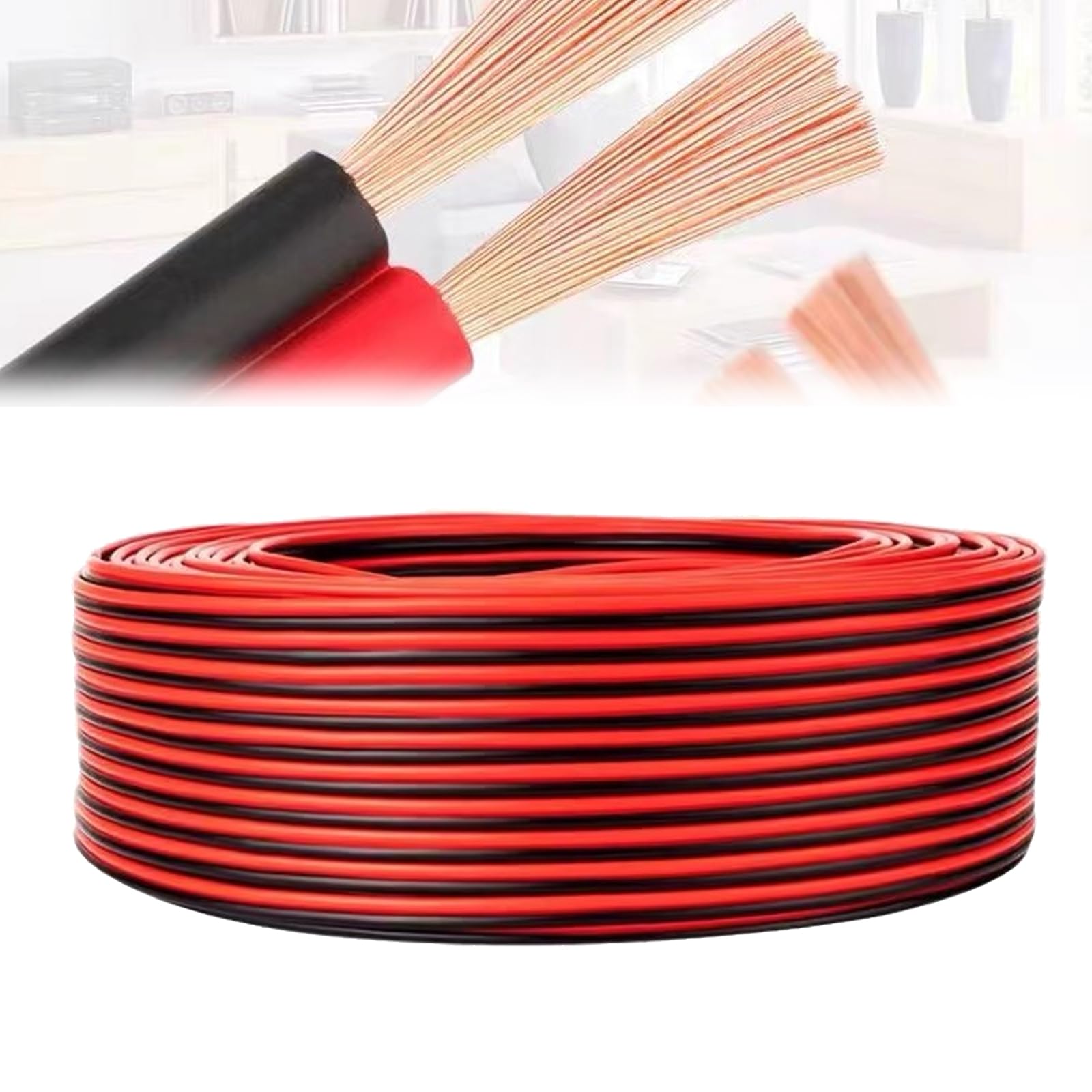 【送料無料】QuickYen 電線 ケーブル (赤/黒) 10m 20AWG 2Pin 延長ケーブル ...