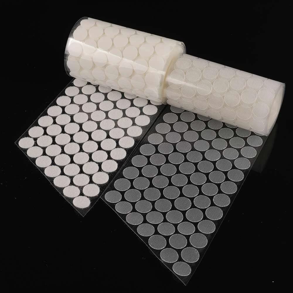 【送料無料】maarku 丸型 面ファスナー 100ペア粘着シール 粘着バックコインフック 接着ドッ ...