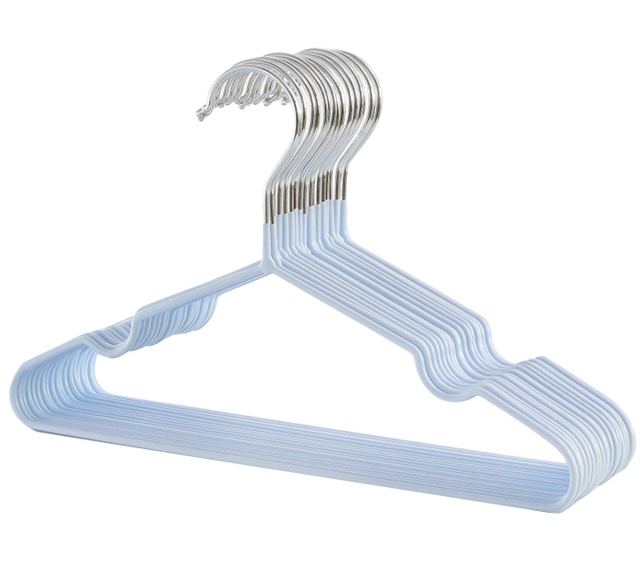 【送料無料】AUV ハンガー すべらない PVC特殊ラバー加工 10本組 セット 洗濯ハンガー 衣類ハンガー 多機能ハンガー 滑り止め 変形にくい 物干しハンガ...