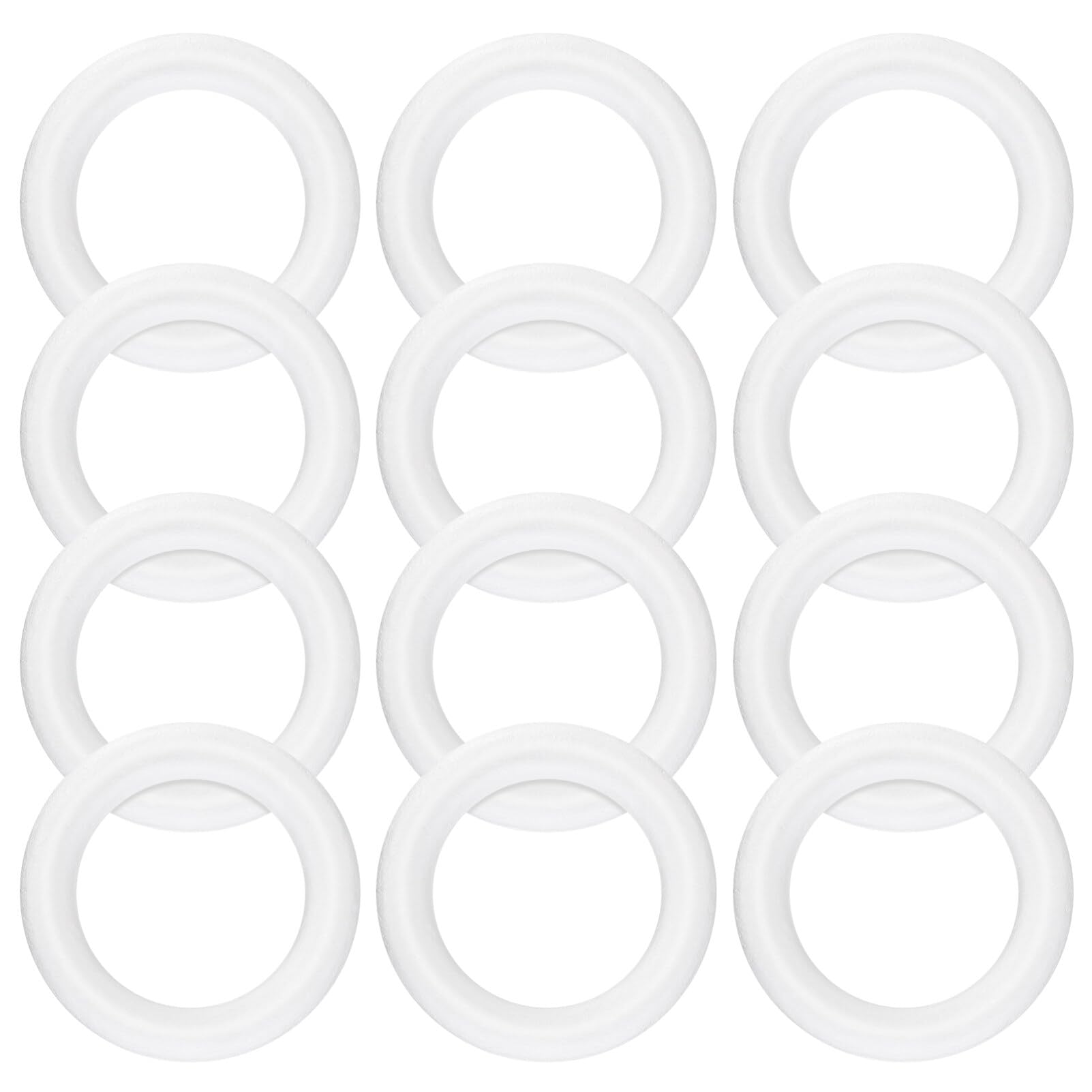 【送料無料】EXCEART フォームリース リース ドーナツ型 クリスマス 発泡スチロール DIYクラフト おし..