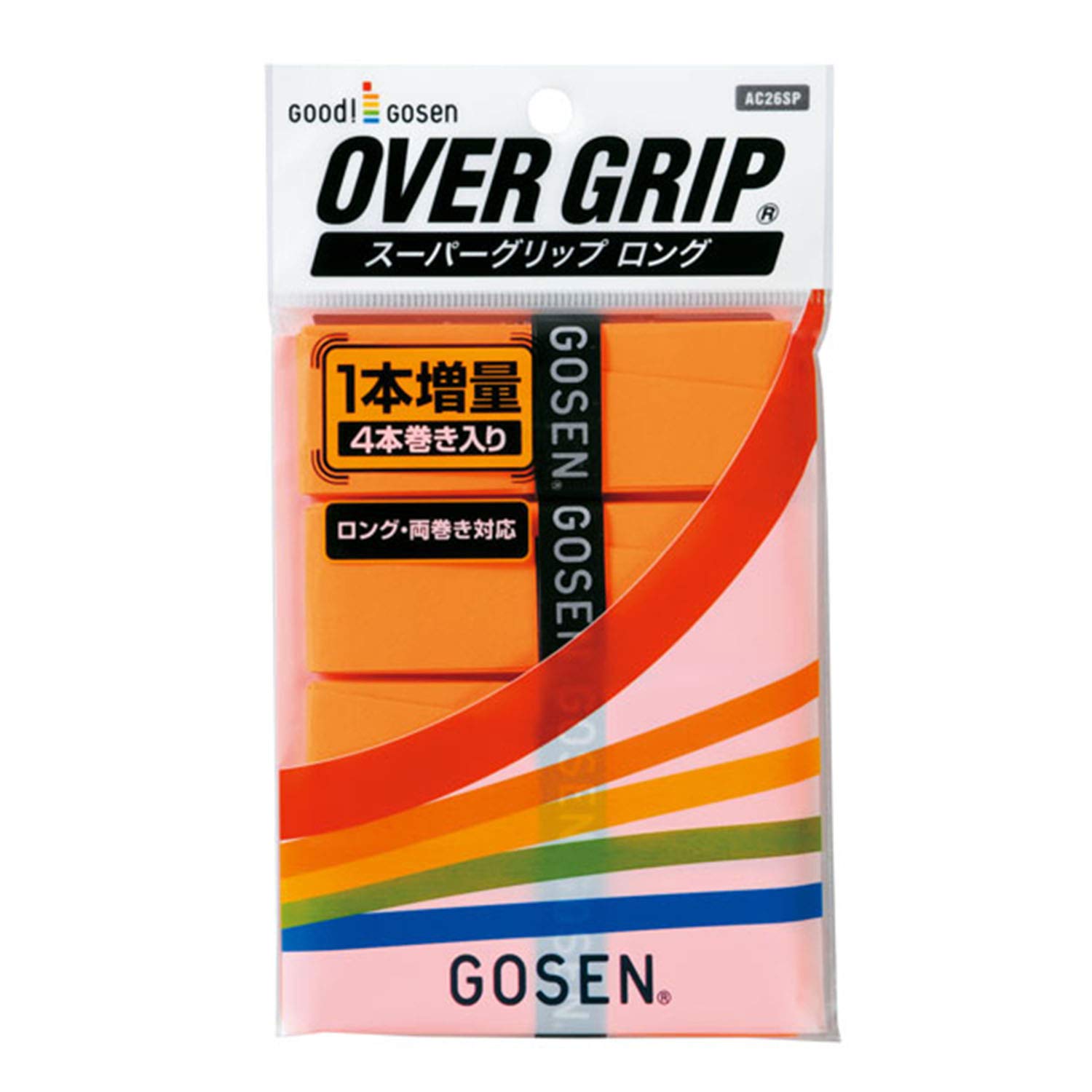 【送料無料】GOSEN(ゴーセン) スーパーグリップロング AC26SP (35)オレンジ