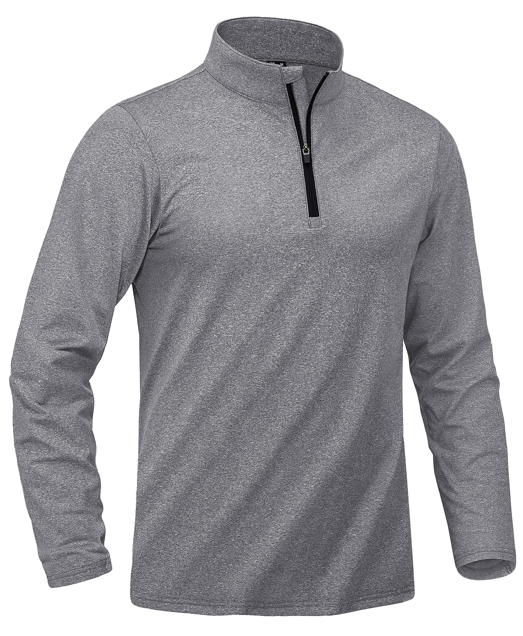 【送料無料】[KEFITEVD] インナー 長袖 スポーツウェア メンズ tシャツ スウェット シャツ ジョギング トレーニング ランニングウェア ロングスリーブ 運動着 灰 グレー M