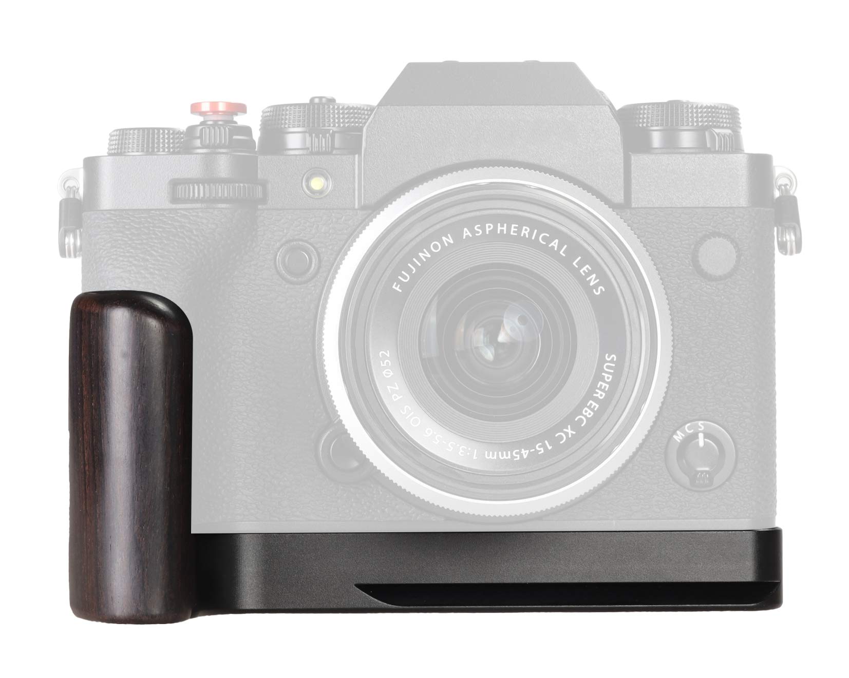 【送料無料】WEPOTO X-T4用ハンドグリップメタル黒檀木材 (XT4-B)