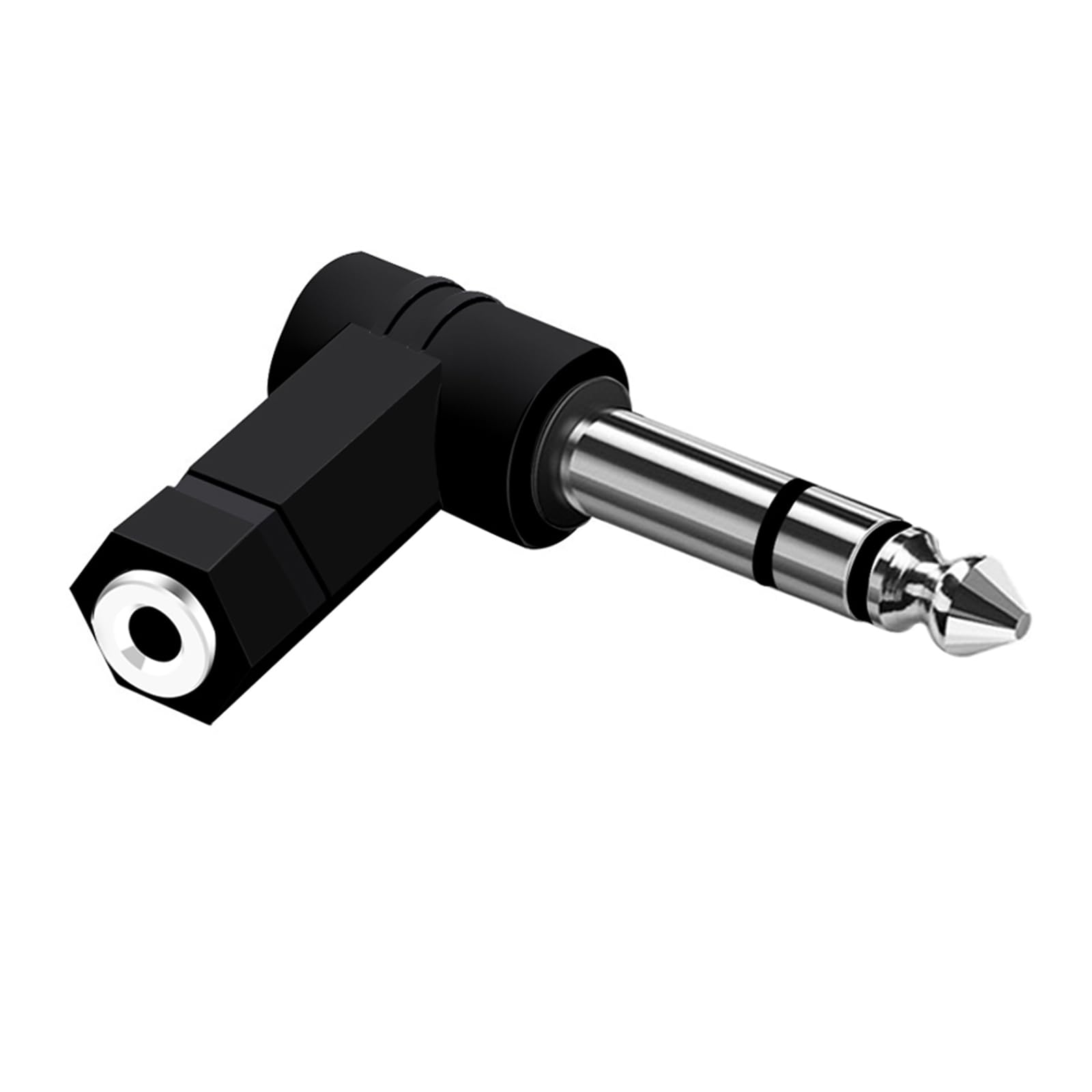 【送料無料】YACHUN フォンプラグ L型 6.35mm 3.5mm 変換 プラグ オスメス オーディオ変換アダプタ ス..