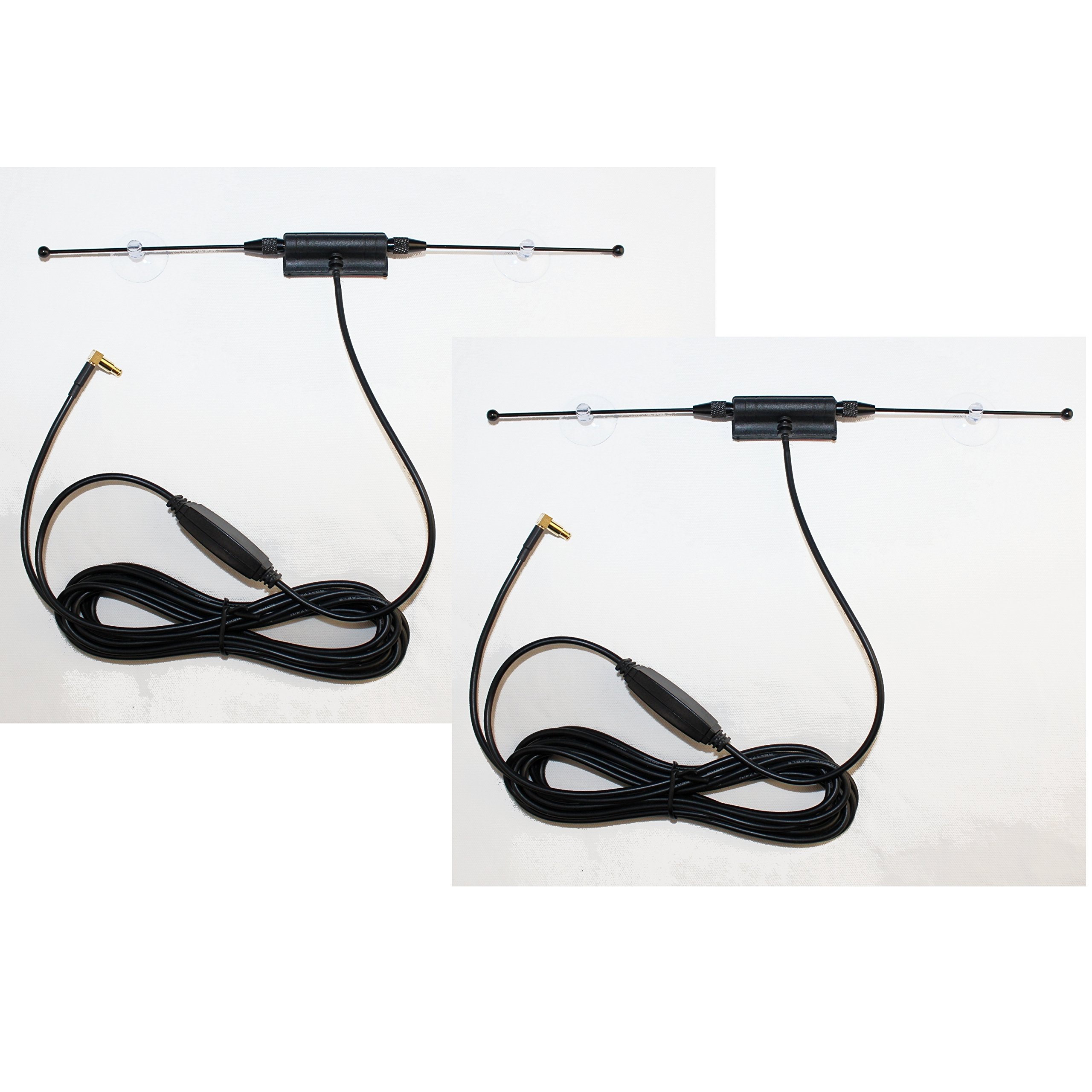 【送料無料】【互換品 ／ MCX-P端子（オス） 2個セット】 高感度ブースター内蔵 吸盤タイプ ワンセグ／フルセグTVアンテナ MCX-P端子（オス）　(品番 F-16-2 ） ワンセグ用フィルムアンテナ代用品 Movaics モバイクス ユピテル(YUPITERU)　YERA(イエラ)