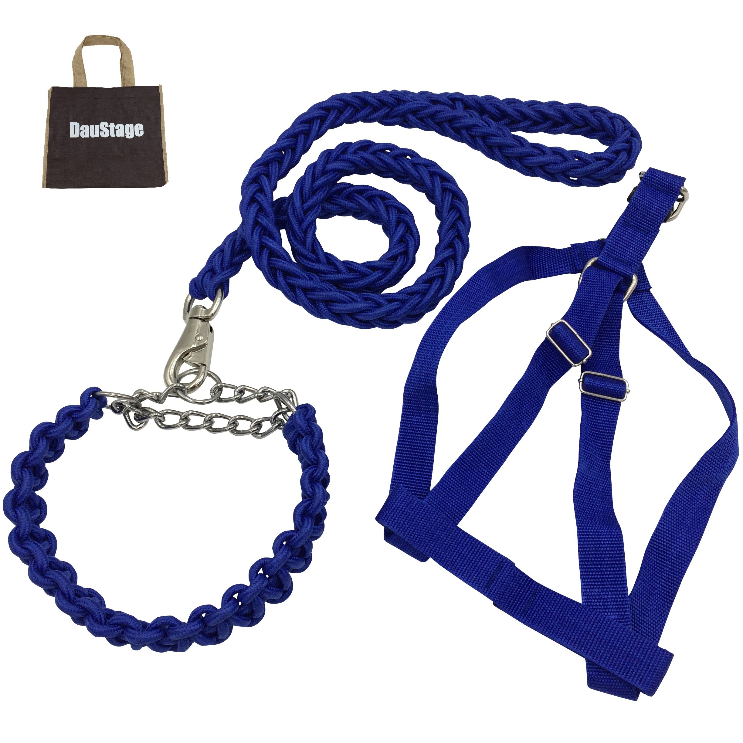 【送料無料】編込み タイプ チョーク 首輪 ハーネス リード 【DauStage】 小型犬 中型犬 大型犬 トート..