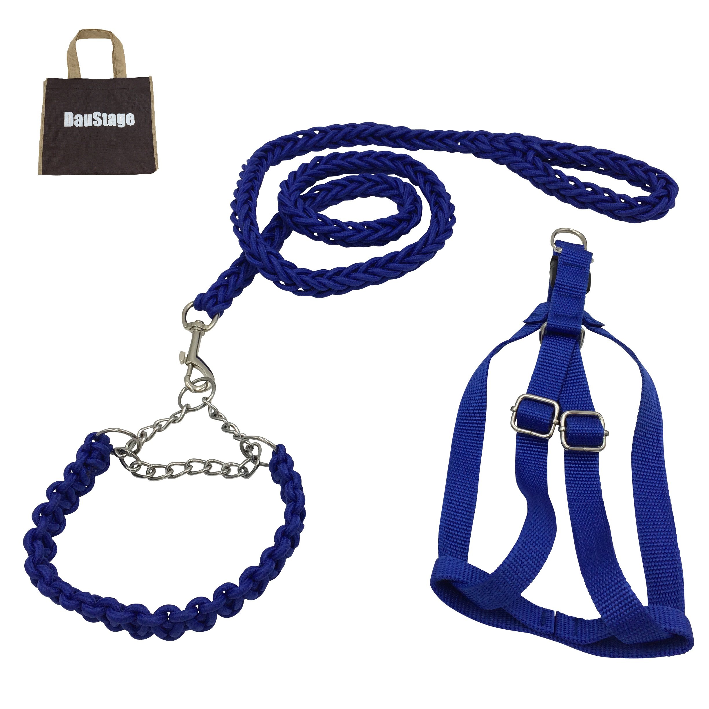 【送料無料】編込み タイプ チョーク 首輪 ハーネス リード 【DauStage】 小型犬 中型犬 大型犬 トート..