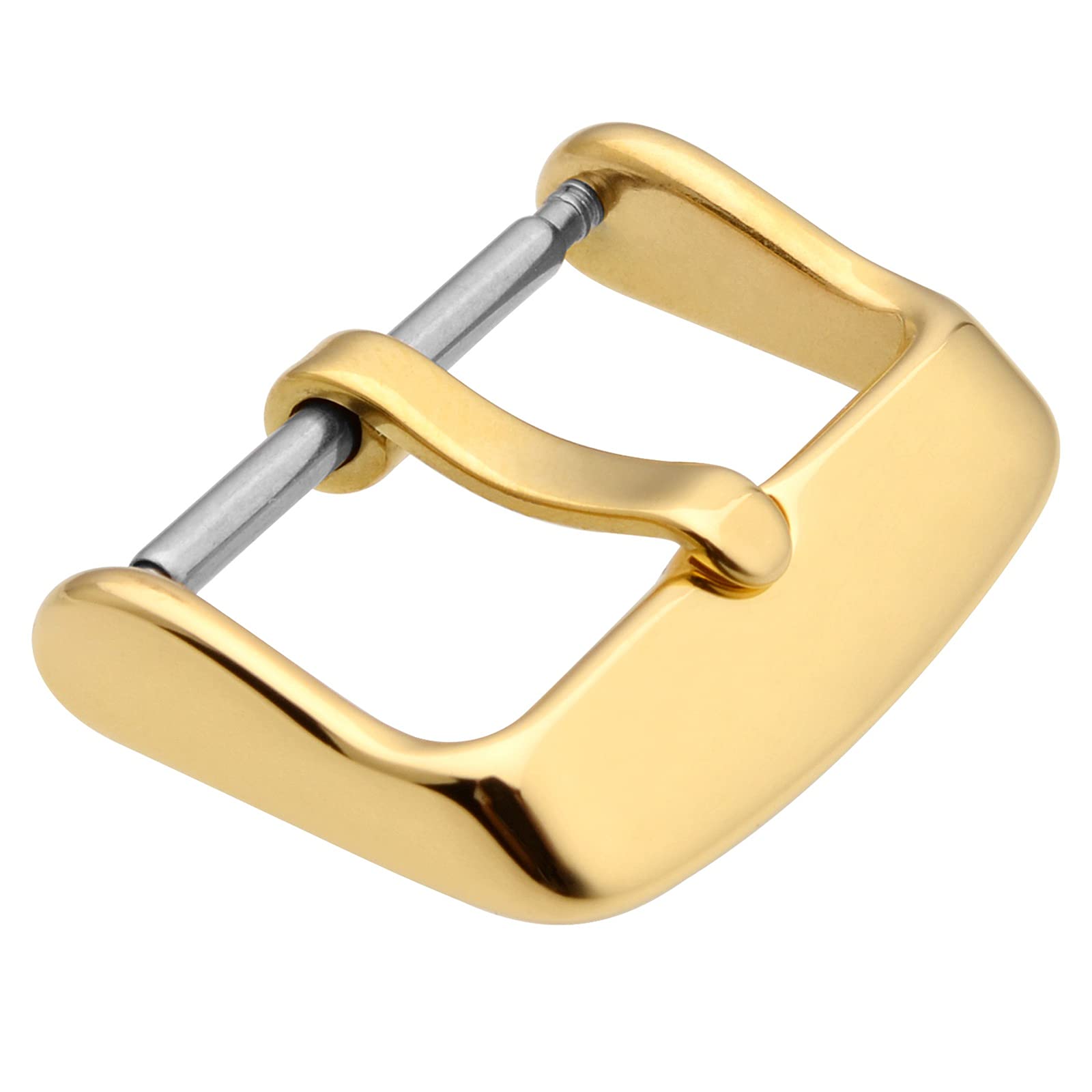 【送料無料】[WOCCI] 腕時計バンド交換用クラスプ16mm ステンレス鋼製ポリッシュピンバックル ...