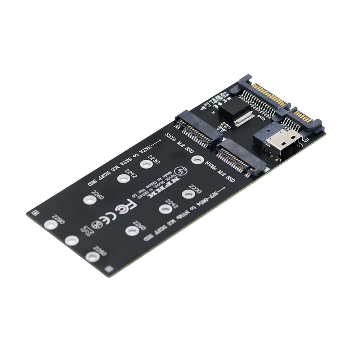 【送料無料】cablecc SFF-8654 - U2キット NGFF M-KeyからスリムラインSAS NVME PCIe SSD SATAアダプターメインボード用