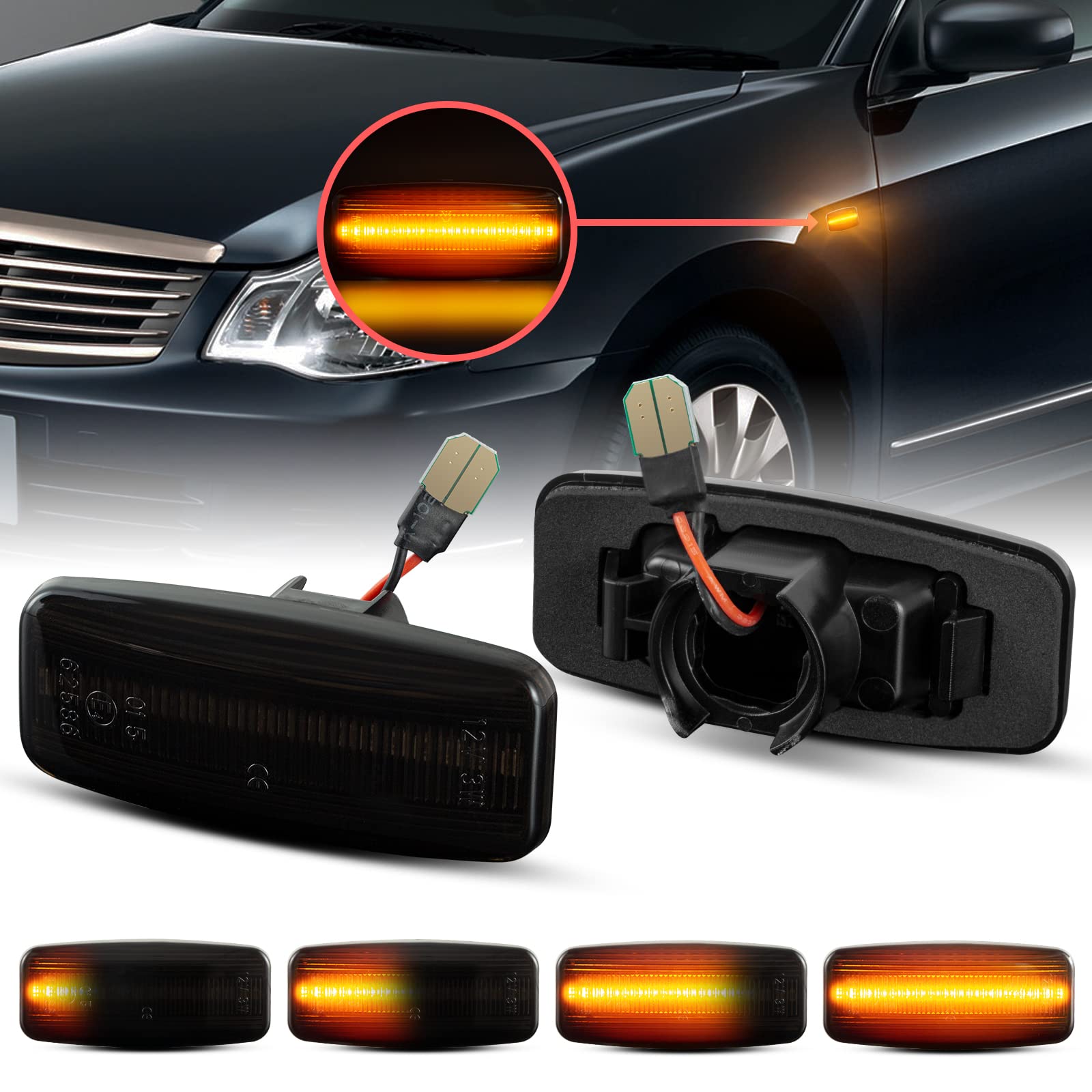 【送料無料】GemPro プレサージュU31 ウイングロードY11 Y12 シーマF50 スカイライン GT-R R34系 ティアナJ31 ムラーノ Z50 サイドマーカー LED ステージアm35 セフィーロA33 ブルーバードシルフィ g11 G10 フーガ Y50前期 プリメーラ P12 プレジデント PGF50 グロリア