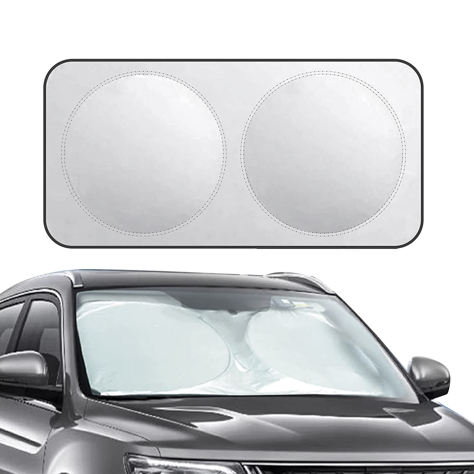 【送料無料】車用 フロントガラス サンシェード クロストレック/レガシィ アウトバック/レヴォーグ に対応 遮光 断熱 シェイド 日よけ UVカット 夏 日焼け防止 吸盤不要 取付簡単 収納袋付き