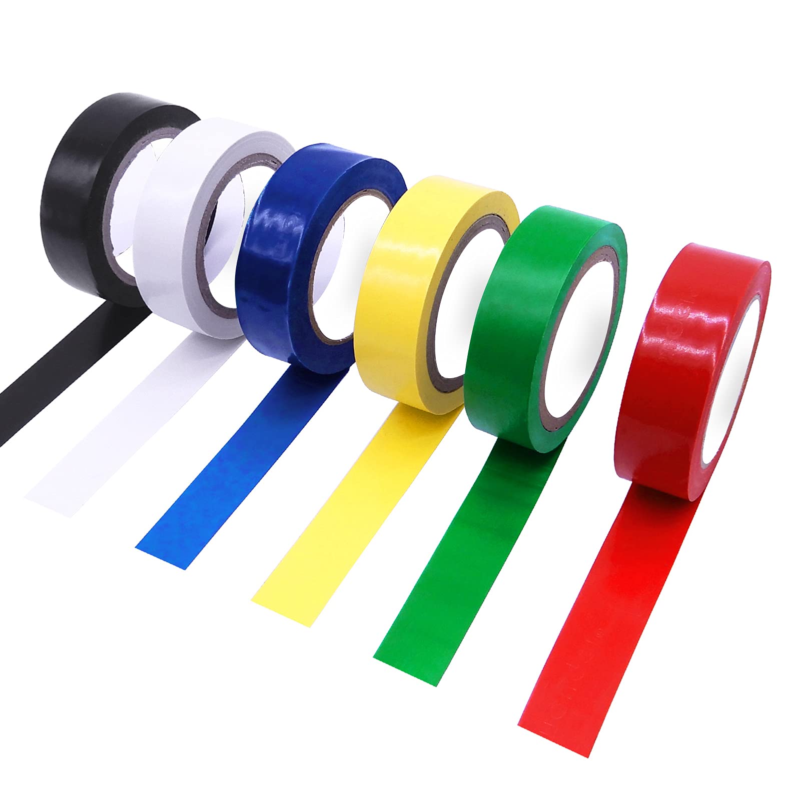 【送料無料】ビニールテープ 電気絶縁テープ ハーネステープ 耐熱 6個セット 17mm×9m