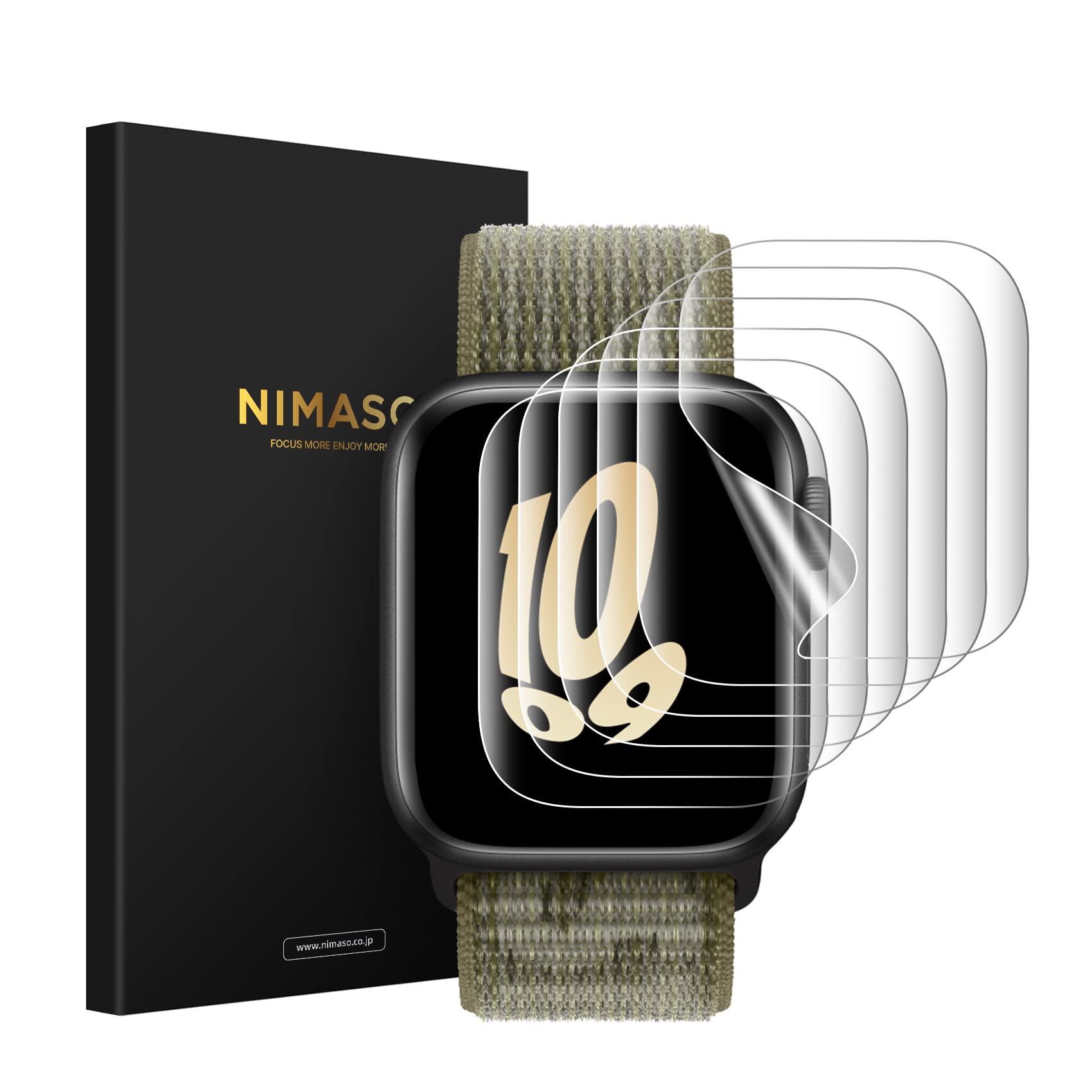 【送料無料】【6枚組】 NIMASO Apple Watch 44 / 42mm 用 保護 フィルム Apple Watch series SE(2024) / SE(2023) SE (2022) / SE / 6 / 5 / 4 / 3 対応 アップルウォッチ 用 NSW21C202