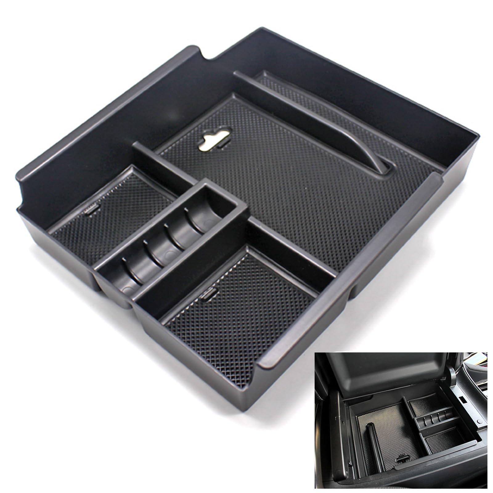 【送料無料】Wellvie アルファード/ヴェルファイア 30系 コンソール トレイ 収納BOX 滑り止めゴムマット付 センター ボックス 収納 カー用品 カーパーツ カスタムパーツ（1点セット）