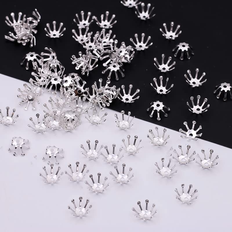 【送料無料】【LEISURE CLUB】座金 花座 つまみ細工 蕾 つぼみ パール金具 100個 外径9.5mm 銅 フラワー イヤリング 副資材 セット ジュ...