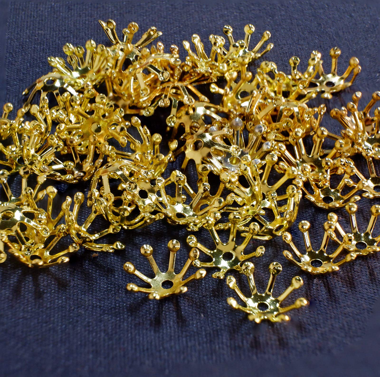 【送料無料】【LEISURE CLUB】座金 花座 つまみ細工 蕾 つぼみ パール金具 100個 外径9.5mm 銅 フラワー イヤリング 副資材 セット ジュ...