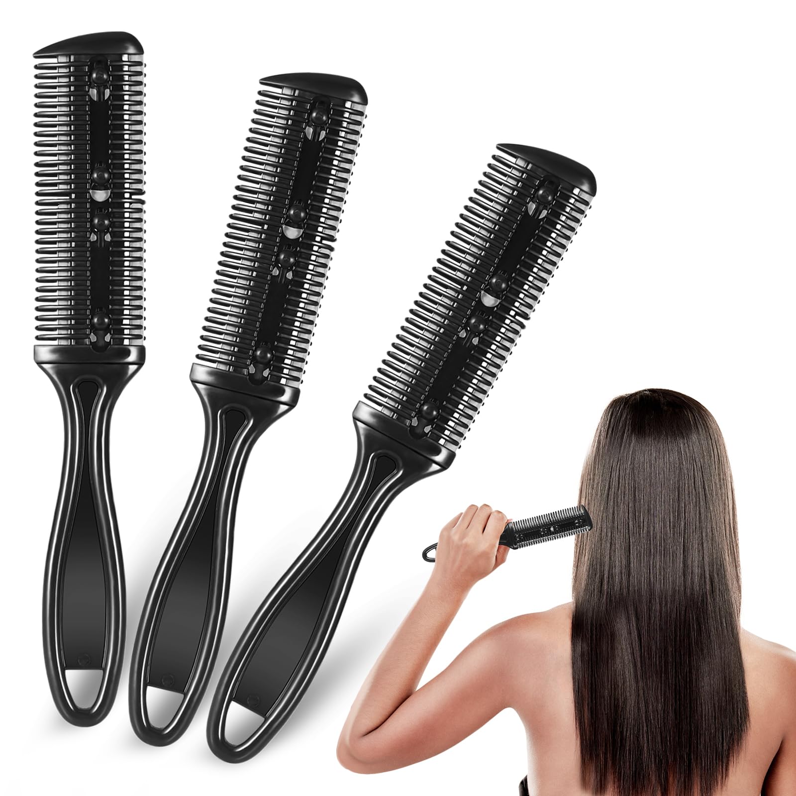 【送料無料】FRCOLOR ヘアーカッター くし 両面 ヘアカッター コームシェーパー 櫛 サロン 自宅 理容 ..