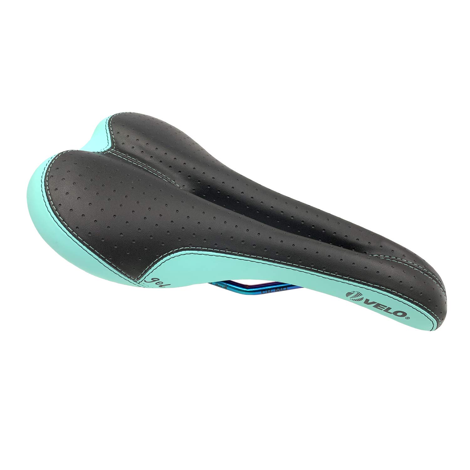 【送料無料】VELO(ベロ) RACER SADDLE LIMITED OIL SLICK RAIL BLACK/CELESTE SL-OTR-M006