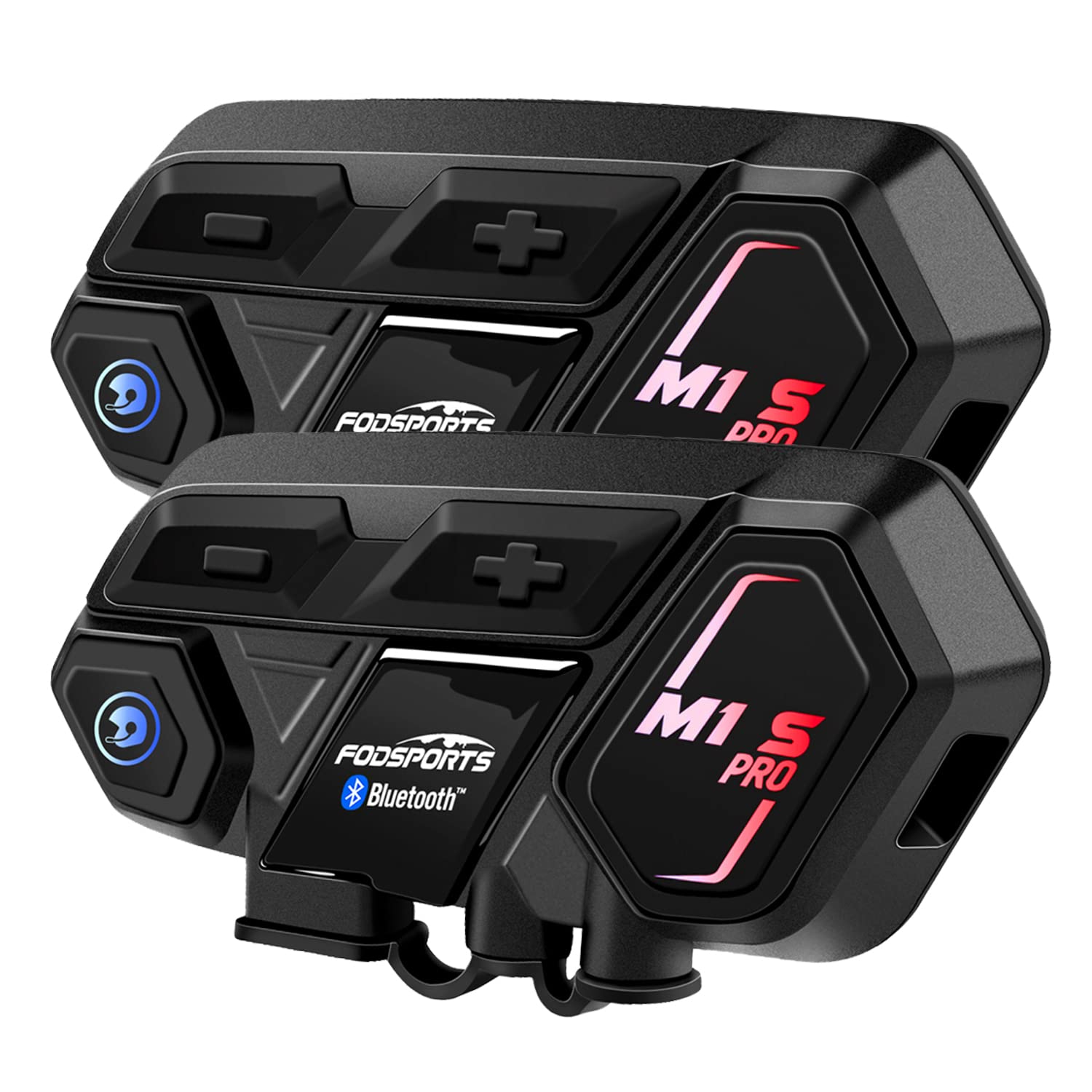 【送料無料】FODSPORTS バイク インカム M1S インカム 最大8人同時通話 最大使用20時間 多設備との接続 互換性 日本語案内 会話自動復帰 バイク用インカム Bluetoothインカムバイク用 いんかむ HI-FI音質 Siri対応 付属品同梱 オードバイ用インカム 日本語説明書 技適認