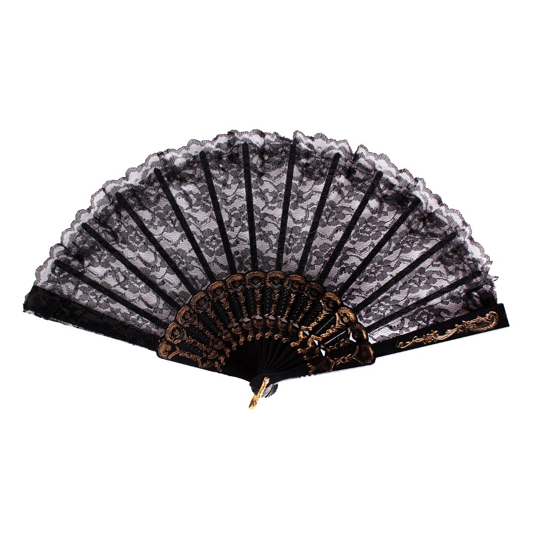 【送料無料】Andux Space バレエ扇 レース扇 踊り 祭り 表演・撮影道具 LSS-01 ( ...