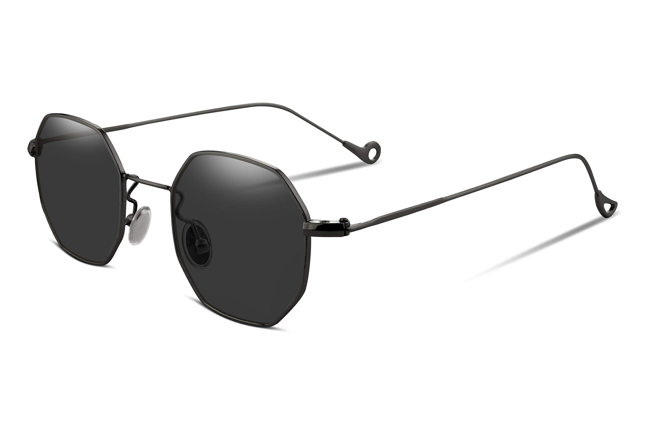 【送料無料】[FEISEDY] サングラス メンズ レディース ポリゴン おしゃれ 薄い 色 カラー uvカット ス..