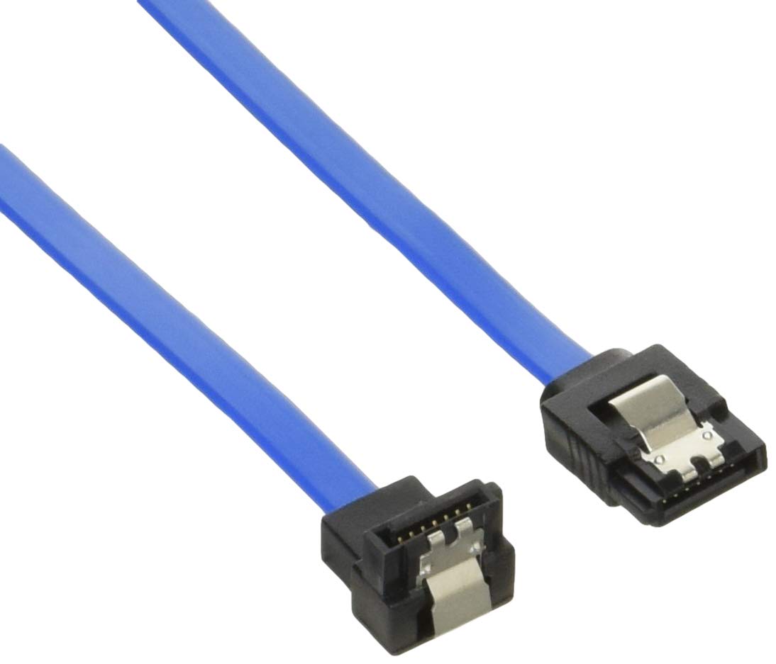 【送料無料】アイネックス ラッチ付 シリアルATAケーブル 片L型コネクタ 50cm SAT-3105LBL ブルー